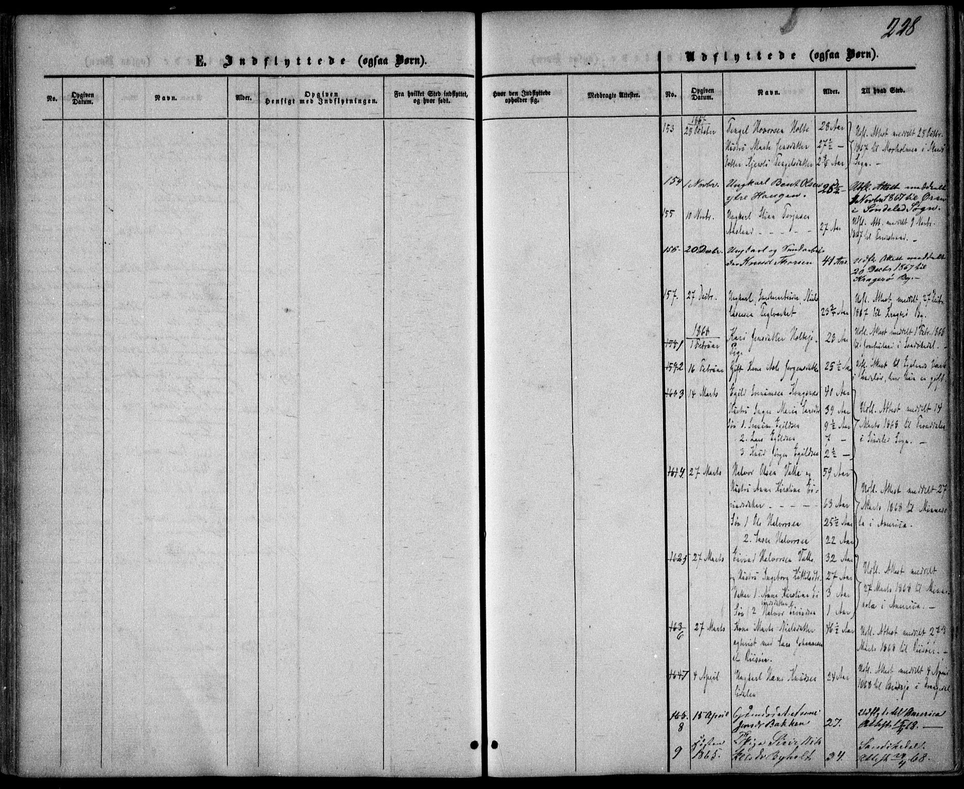 Gjerstad sokneprestkontor, SAK/1111-0014/F/Fa/Faa/L0007: Parish register (official) no. A 7, 1858-1875, p. 228
