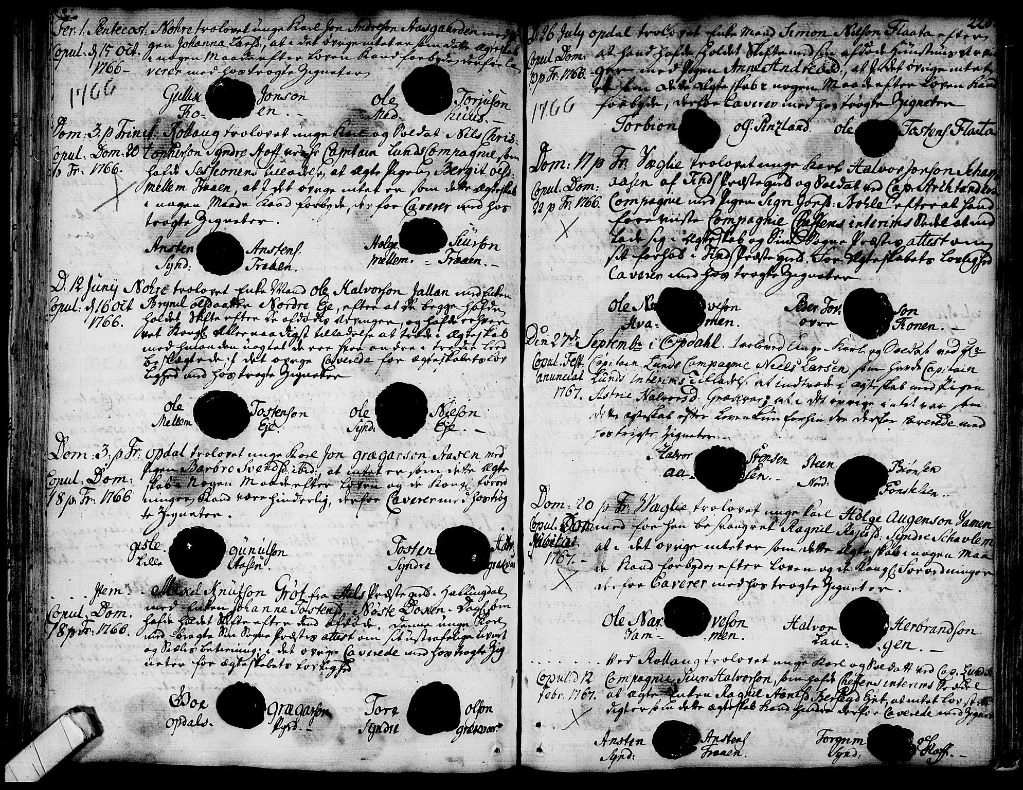 Rollag kirkebøker, SAKO/A-240/F/Fa/L0003: Parish register (official) no. I 3, 1743-1778, p. 228
