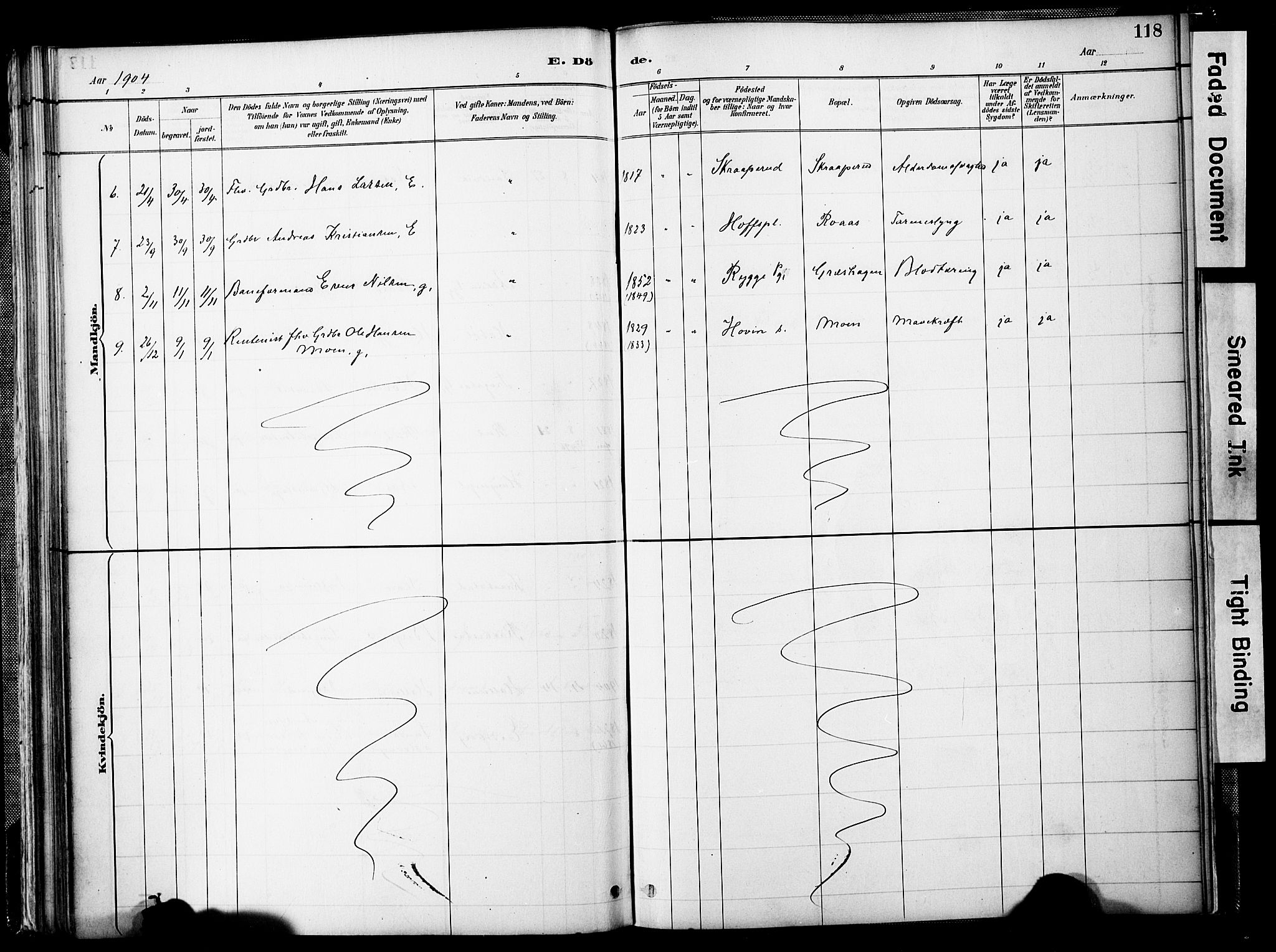 Spydeberg prestekontor Kirkebøker, SAO/A-10924/F/Fb/L0001: Parish register (official) no. II 1, 1886-1907, p. 118