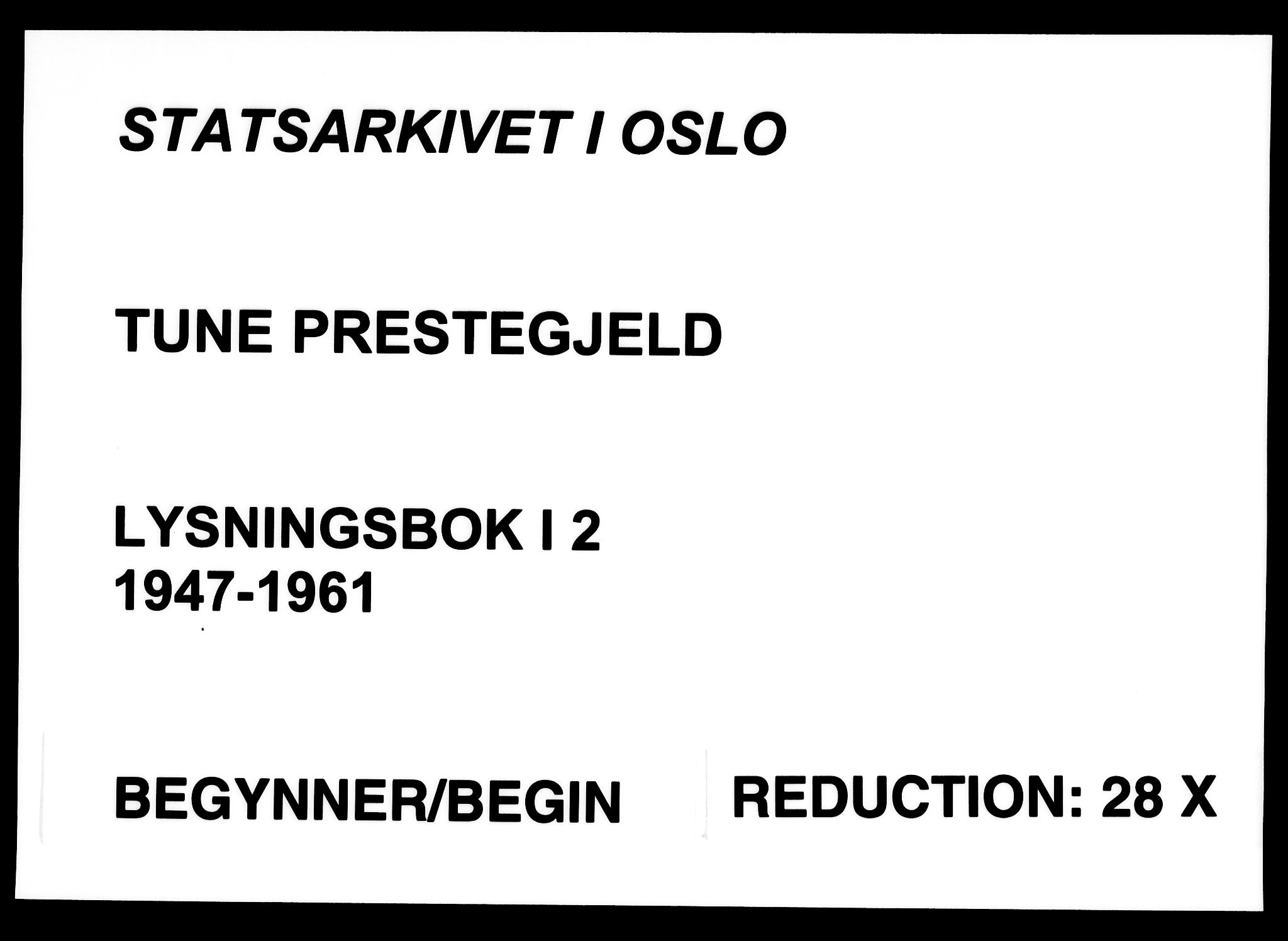 Tune prestekontor Kirkebøker, SAO/A-2007/H/Ha/L0002: Banns register no. I 2, 1947-1961