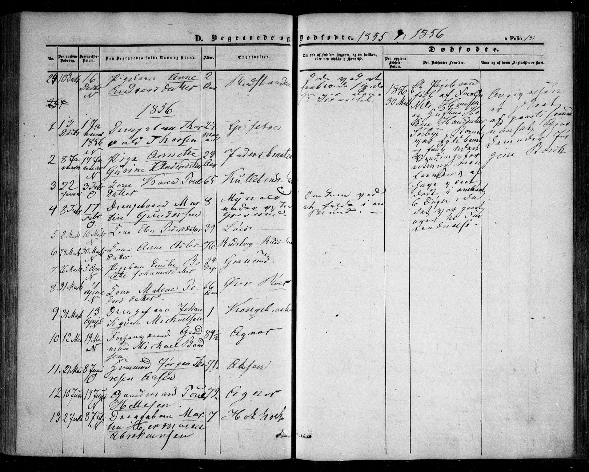 Nesodden prestekontor Kirkebøker, AV/SAO-A-10013/F/Fa/L0007: Parish register (official) no. I 7, 1848-1868, p. 181