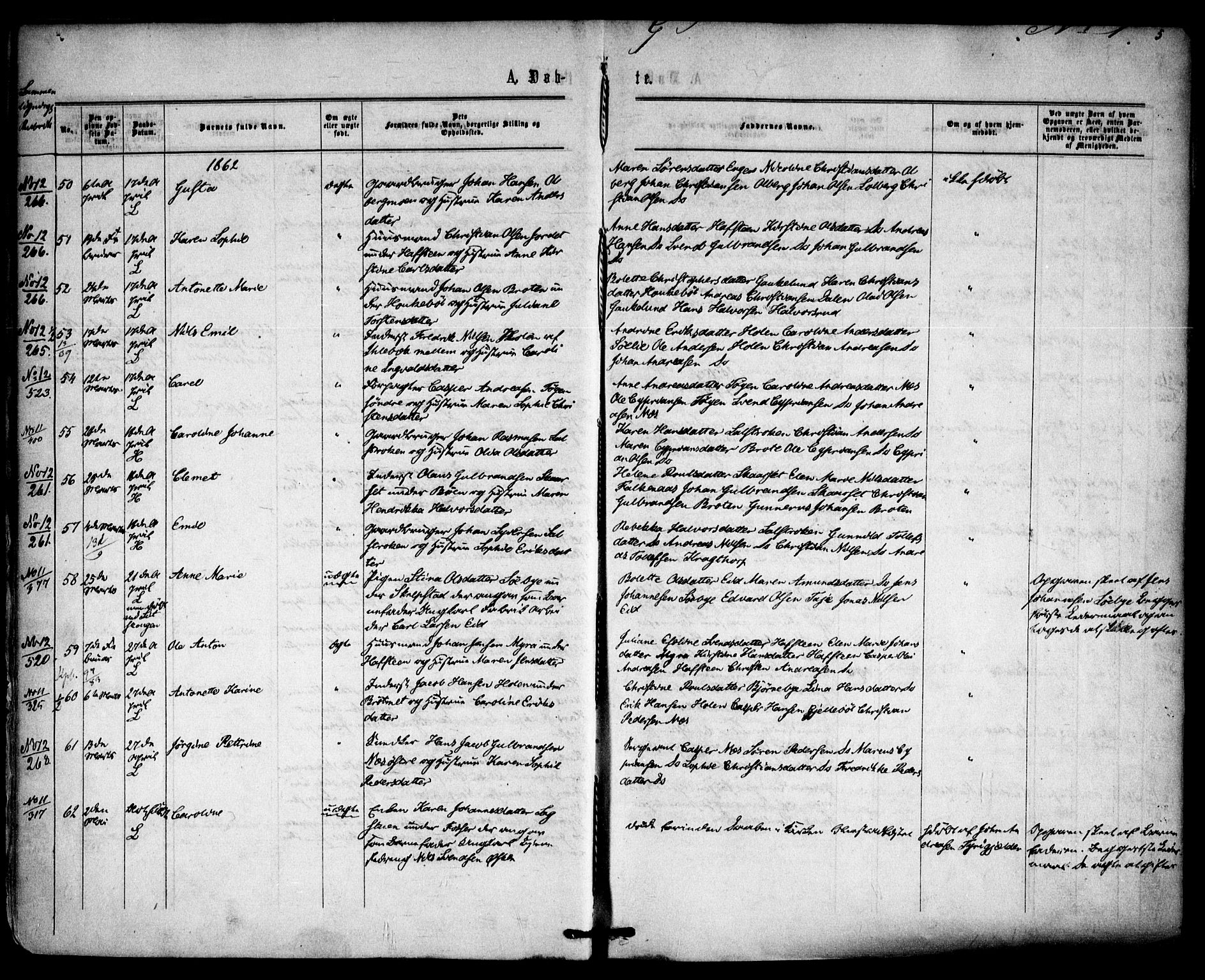 Høland prestekontor Kirkebøker, AV/SAO-A-10346a/F/Fa/L0011: Parish register (official) no. I 11, 1862-1869, p. 5