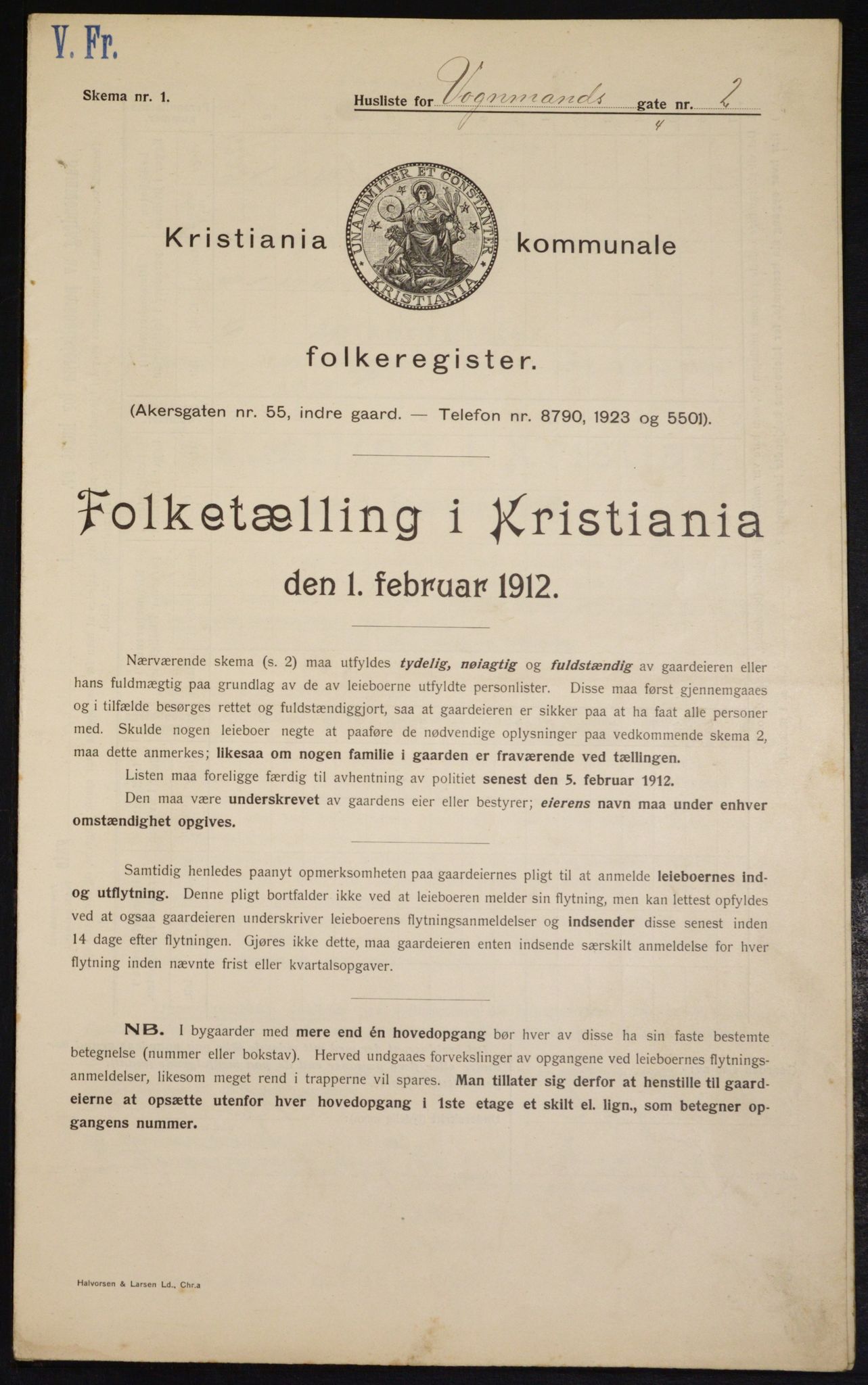 OBA, Municipal Census 1912 for Kristiania, 1912, p. 124074