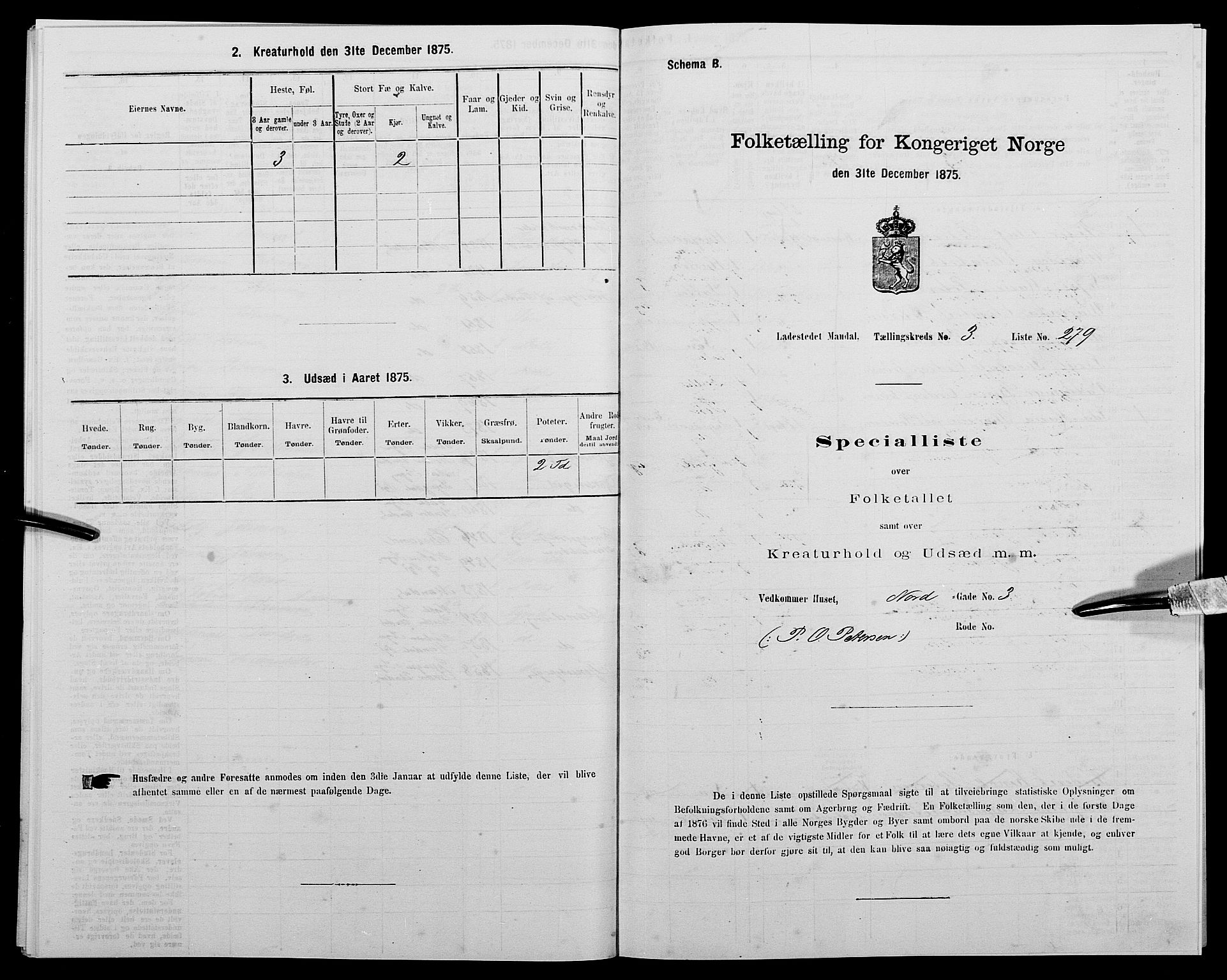 SAK, 1875 census for 1002B Mandal/Mandal, 1875, p. 586