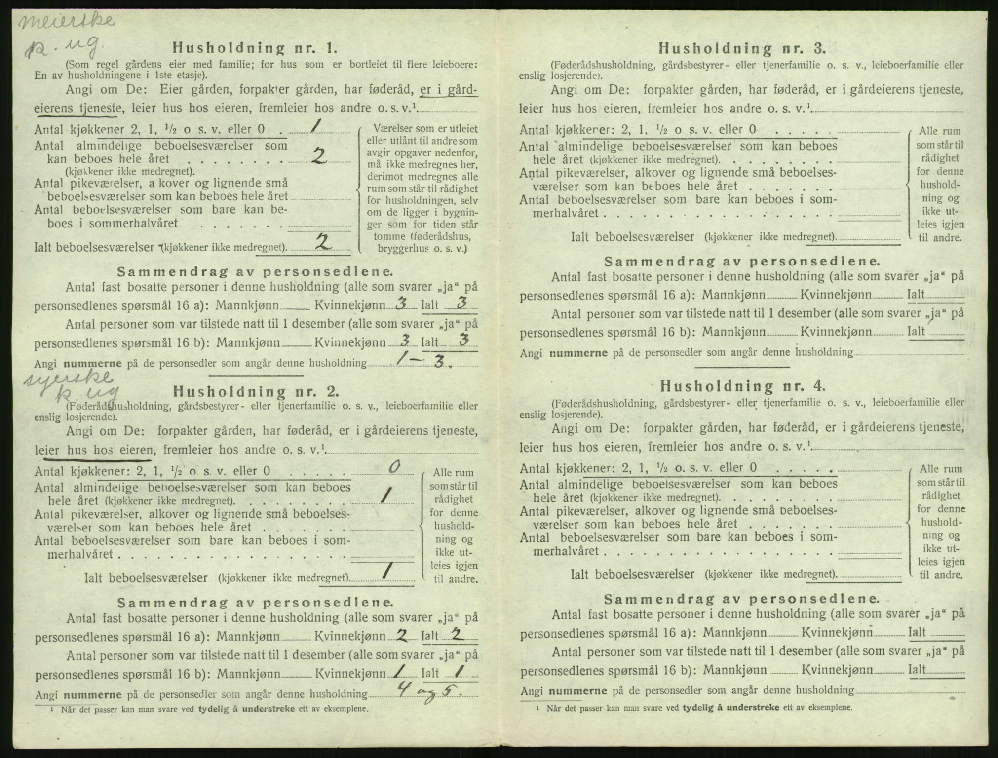 SAT, 1920 census for Volda, 1920, p. 861