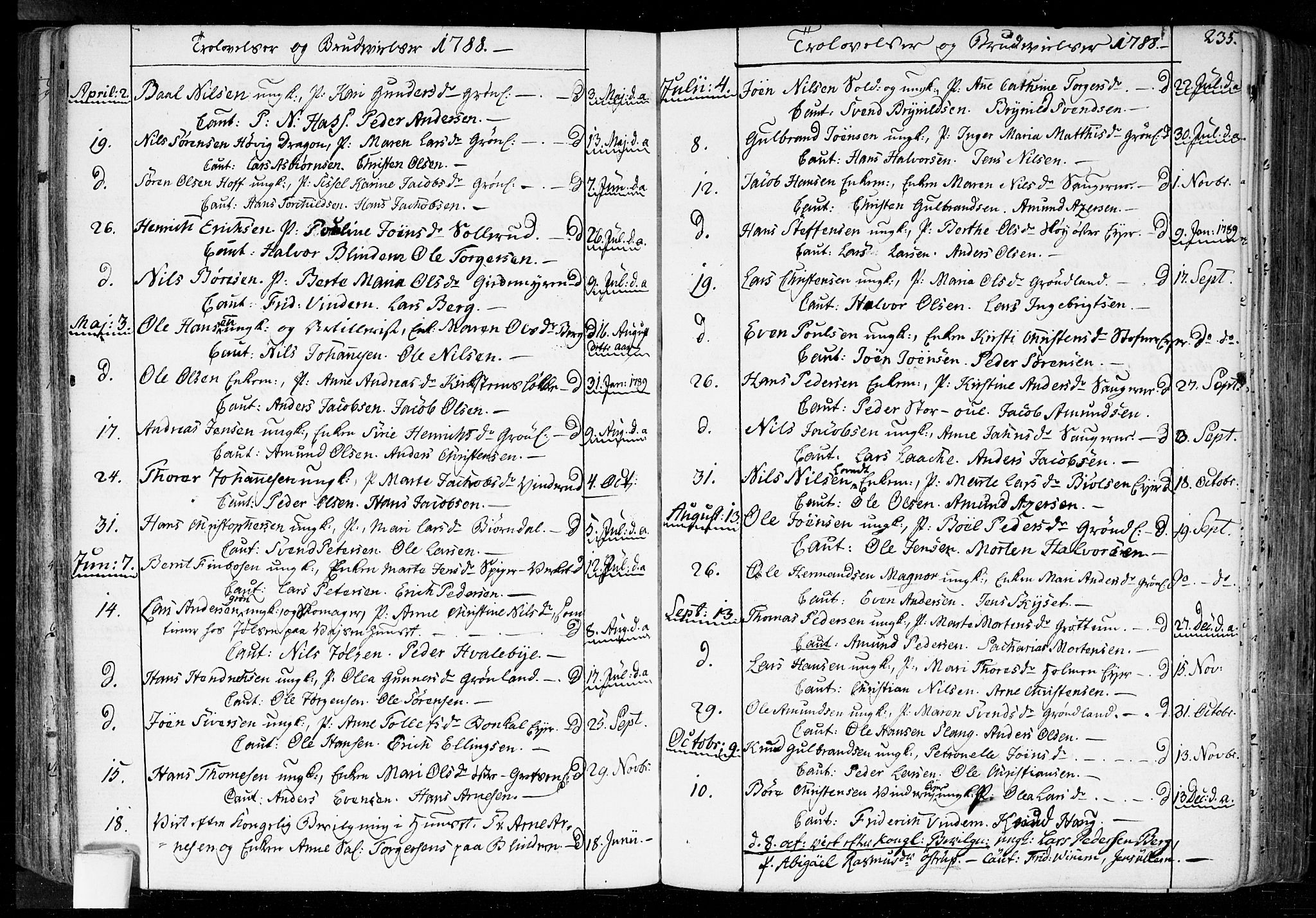 Aker prestekontor kirkebøker, SAO/A-10861/F/L0010: Parish register (official) no. 10, 1786-1809, p. 235