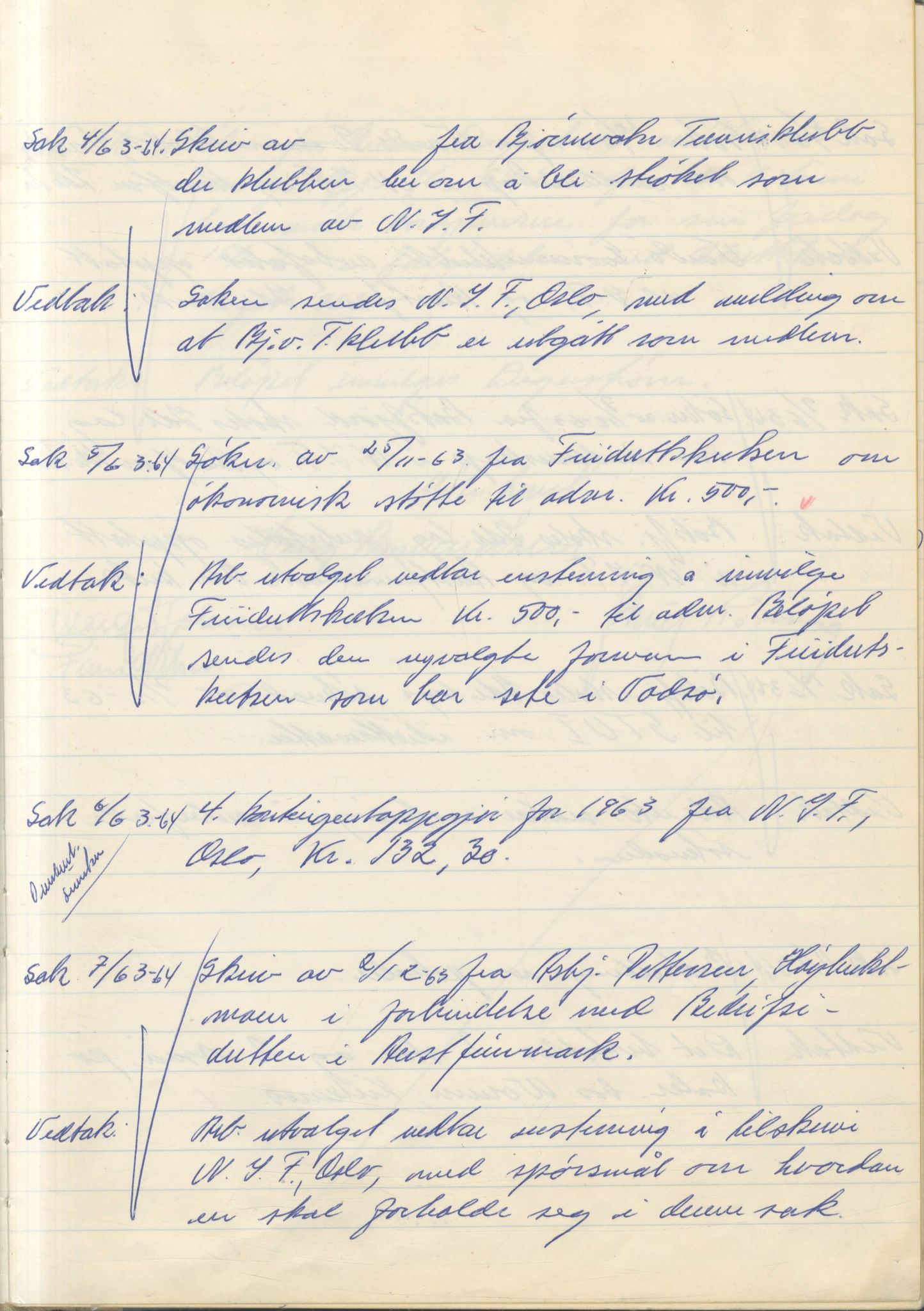 Aust-Finnmark Idrettskrets , FMFB/A-1041/A/L0007: Møteprotokoll for arbeidsutvalg, 1963-1971, p. 6