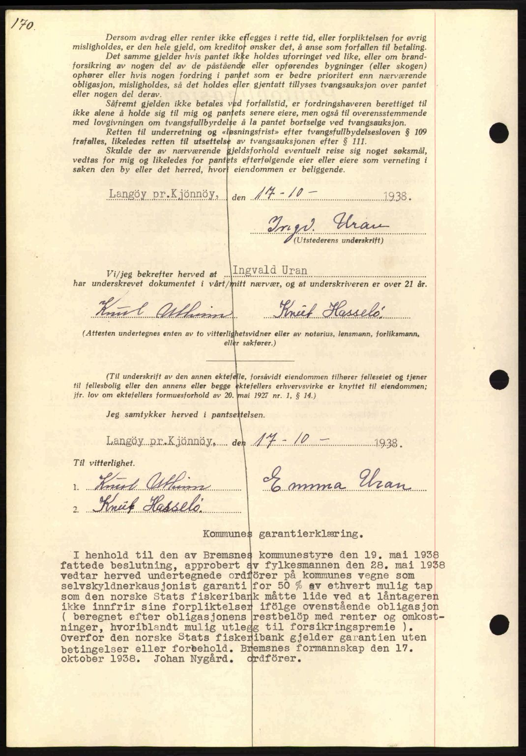 Nordmøre sorenskriveri, AV/SAT-A-4132/1/2/2Ca: Mortgage book no. B84, 1938-1939, Diary no: : 2531/1938