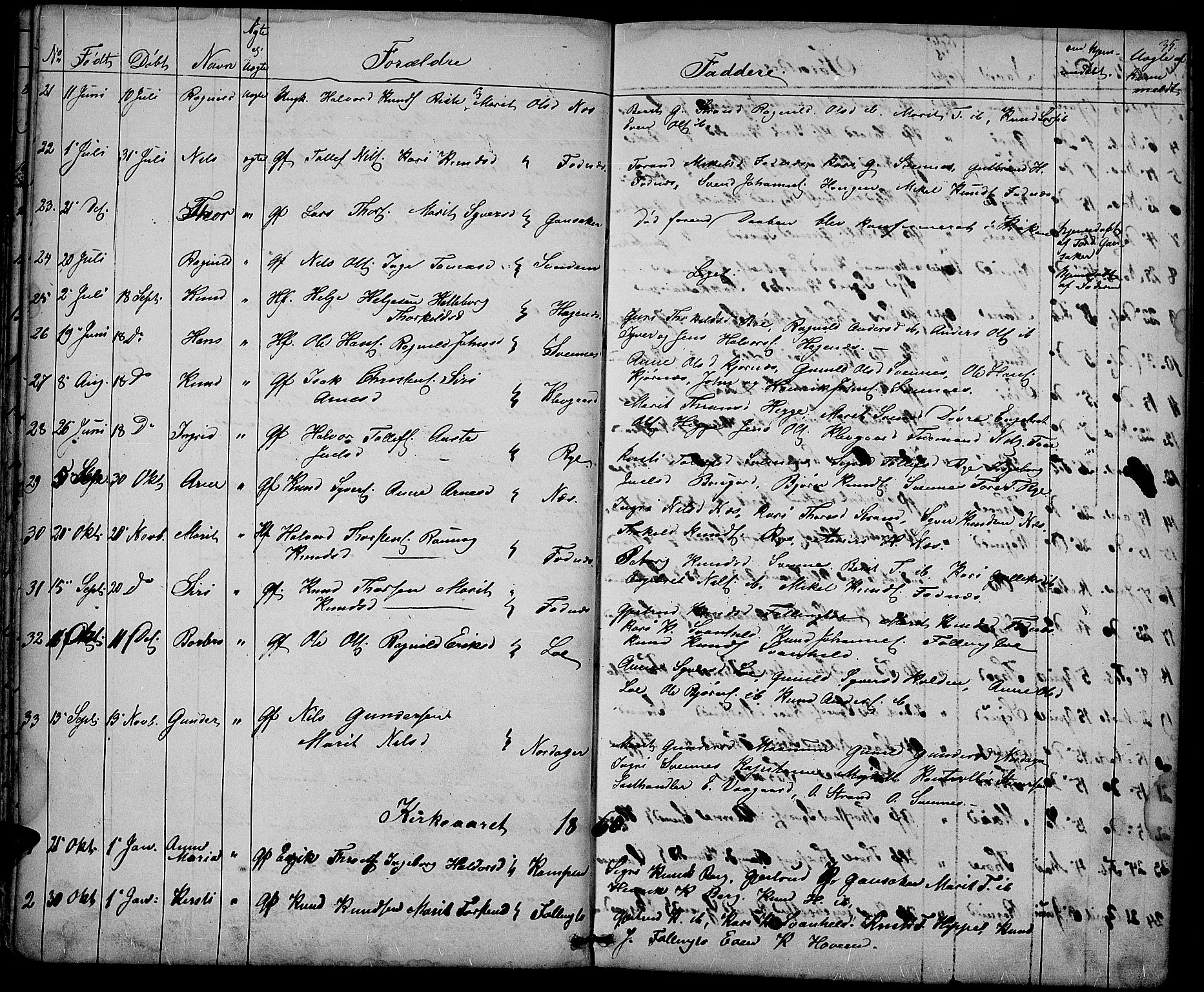 Nord-Aurdal prestekontor, SAH/PREST-132/H/Ha/Hab/L0003: Parish register (copy) no. 3, 1842-1882, p. 35