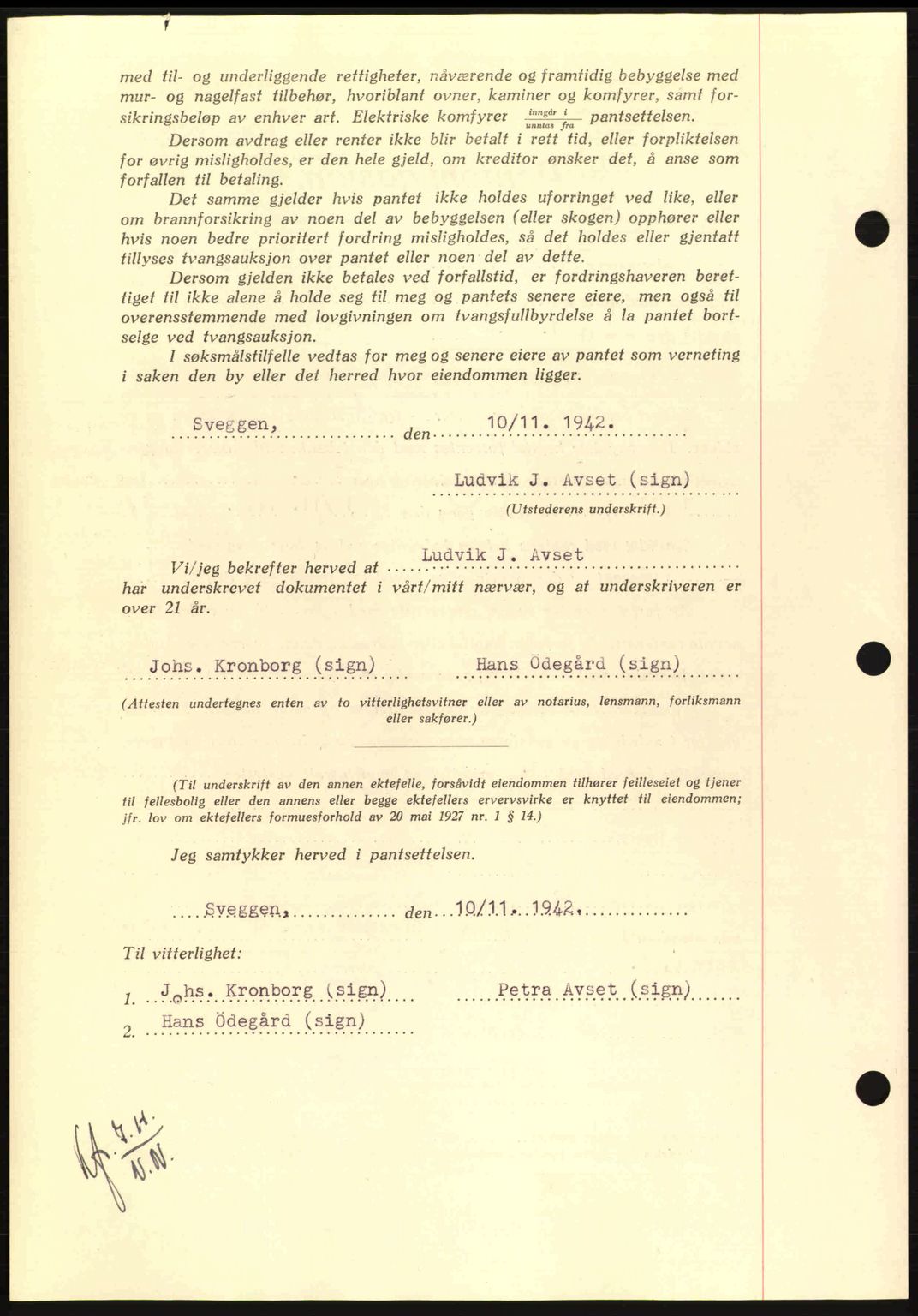 Nordmøre sorenskriveri, AV/SAT-A-4132/1/2/2Ca: Mortgage book no. B90, 1942-1943, Diary no: : 3037/1942