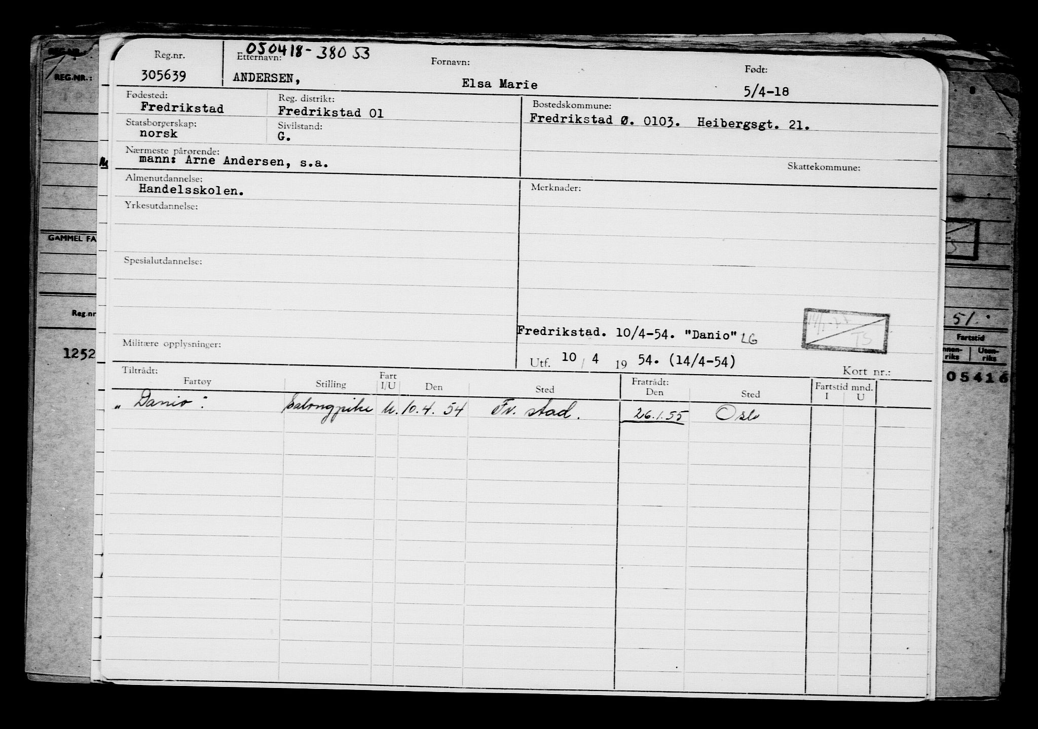 Direktoratet for sjømenn, AV/RA-S-3545/G/Gb/L0157: Hovedkort, 1918, p. 83