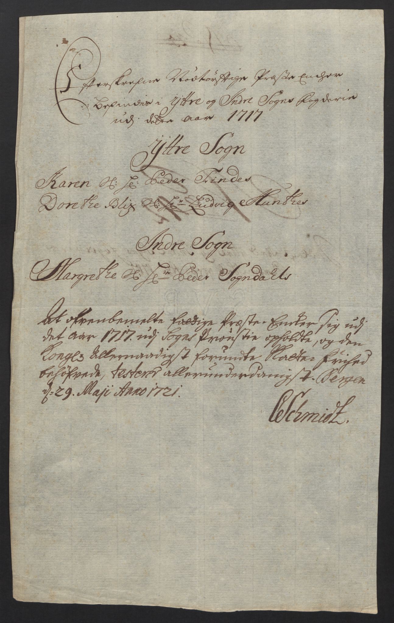 Rentekammeret inntil 1814, Reviderte regnskaper, Fogderegnskap, AV/RA-EA-4092/R52/L3321: Fogderegnskap Sogn, 1717-1718, p. 160