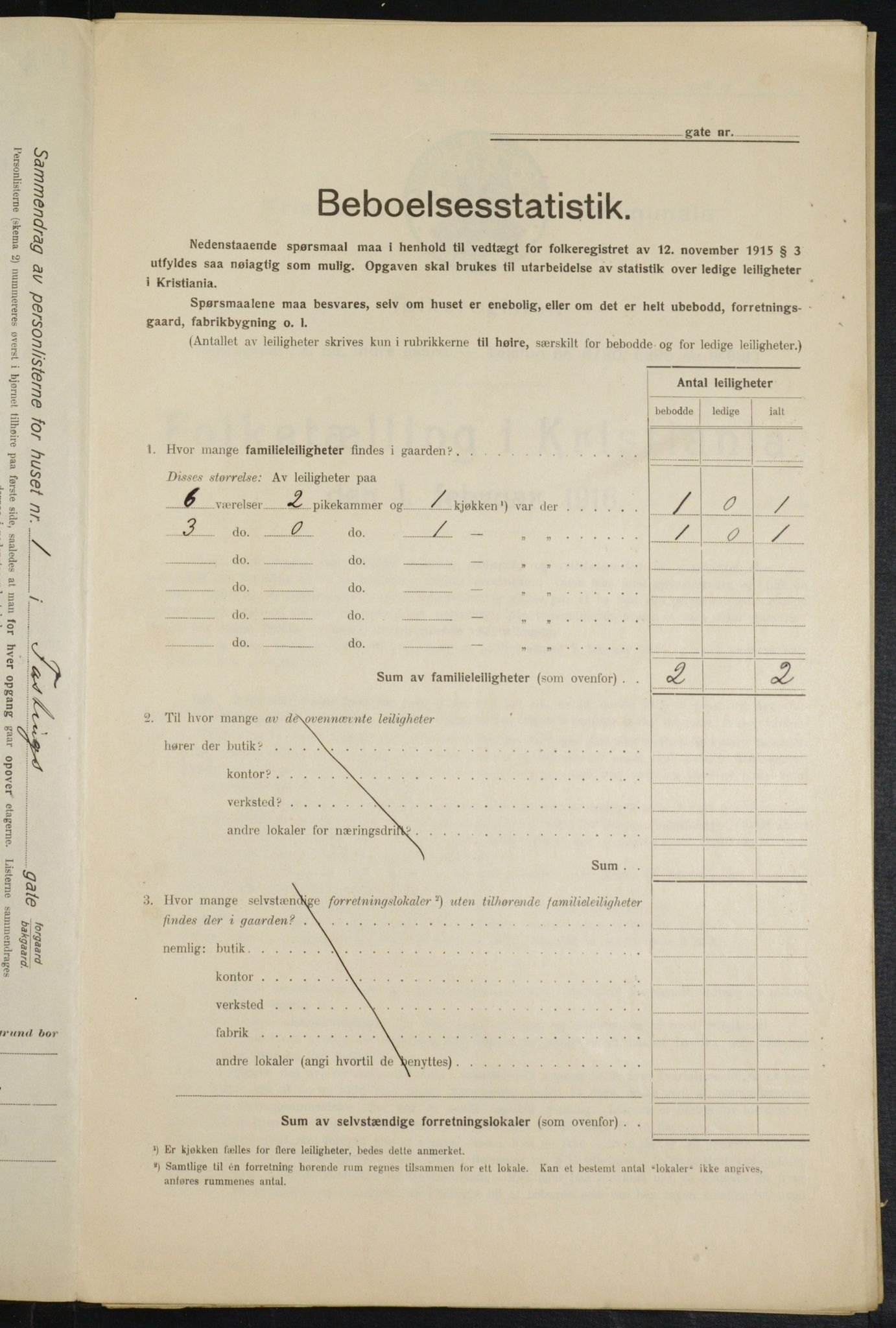 OBA, Municipal Census 1916 for Kristiania, 1916, p. 23999