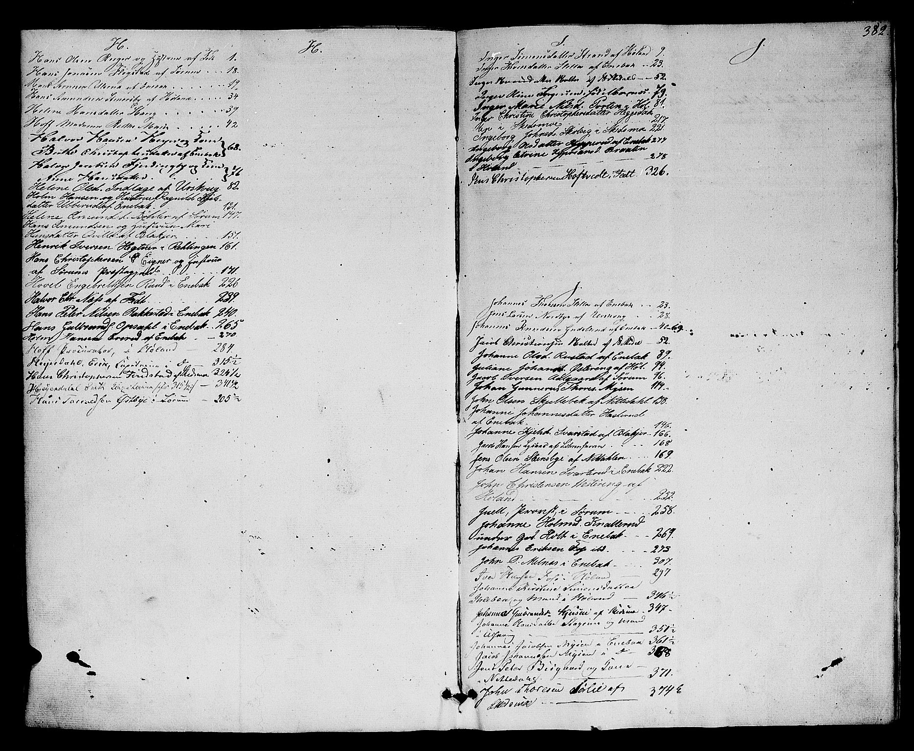 Nedre Romerike sorenskriveri, SAO/A-10469/H/He/Hec/L0002: Skifteutlodningsprotokoll, 1841-1845, p. 381b-382a