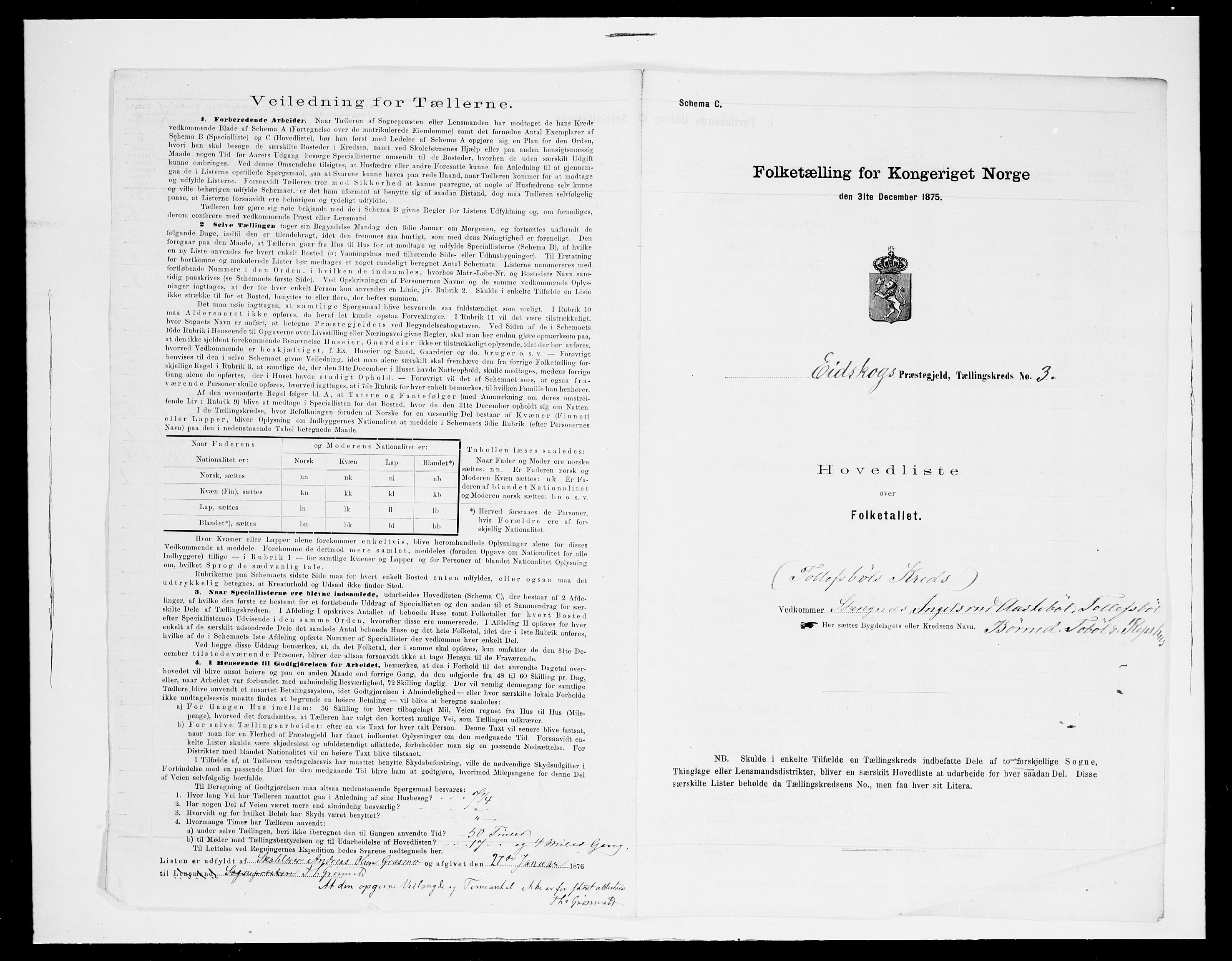 SAH, 1875 census for 0420P Eidskog, 1875, p. 32