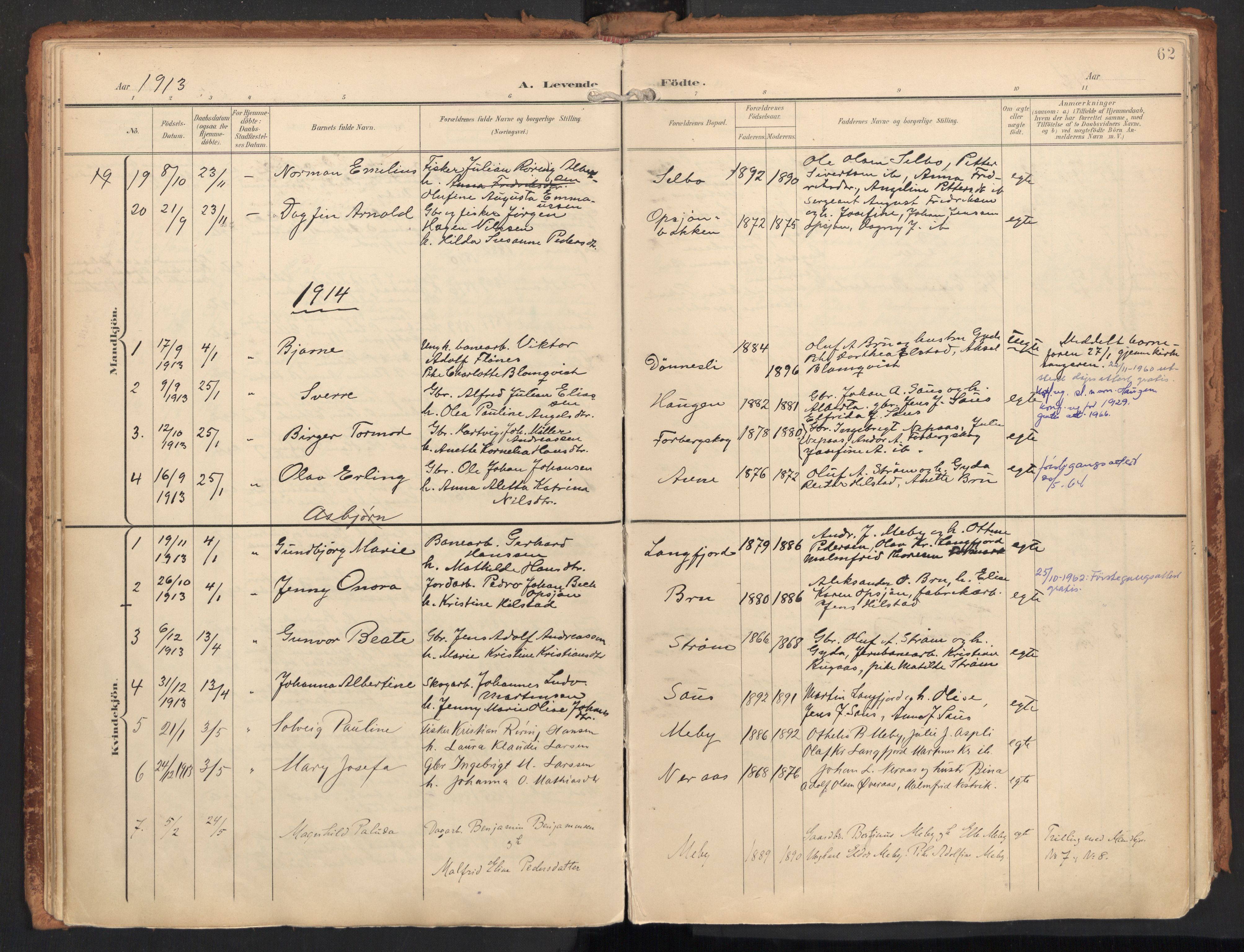 Ministerialprotokoller, klokkerbøker og fødselsregistre - Nordland, AV/SAT-A-1459/814/L0227: Parish register (official) no. 814A08, 1899-1920, p. 62