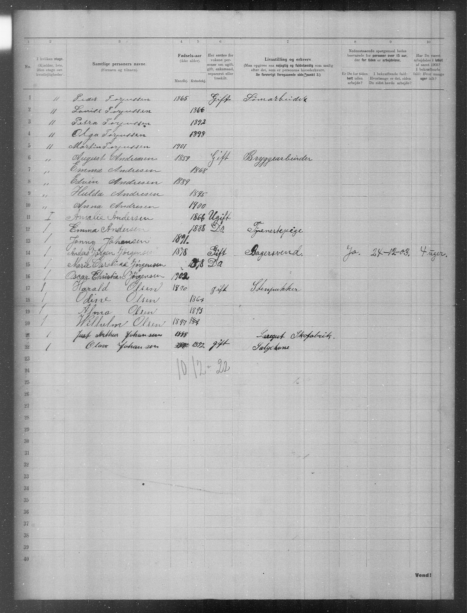 OBA, Municipal Census 1903 for Kristiania, 1903, p. 11201