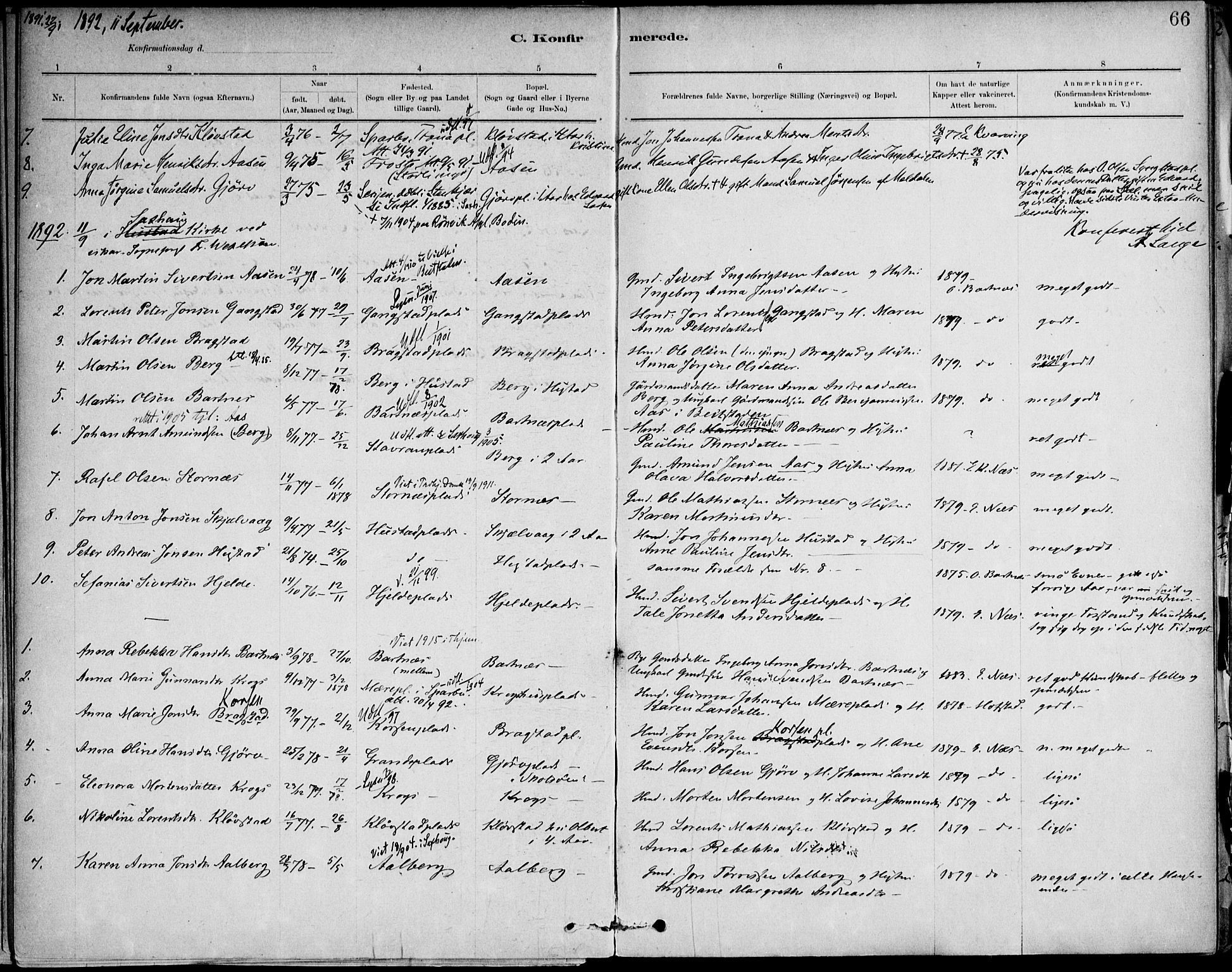 Ministerialprotokoller, klokkerbøker og fødselsregistre - Nord-Trøndelag, AV/SAT-A-1458/732/L0316: Parish register (official) no. 732A01, 1879-1921, p. 66