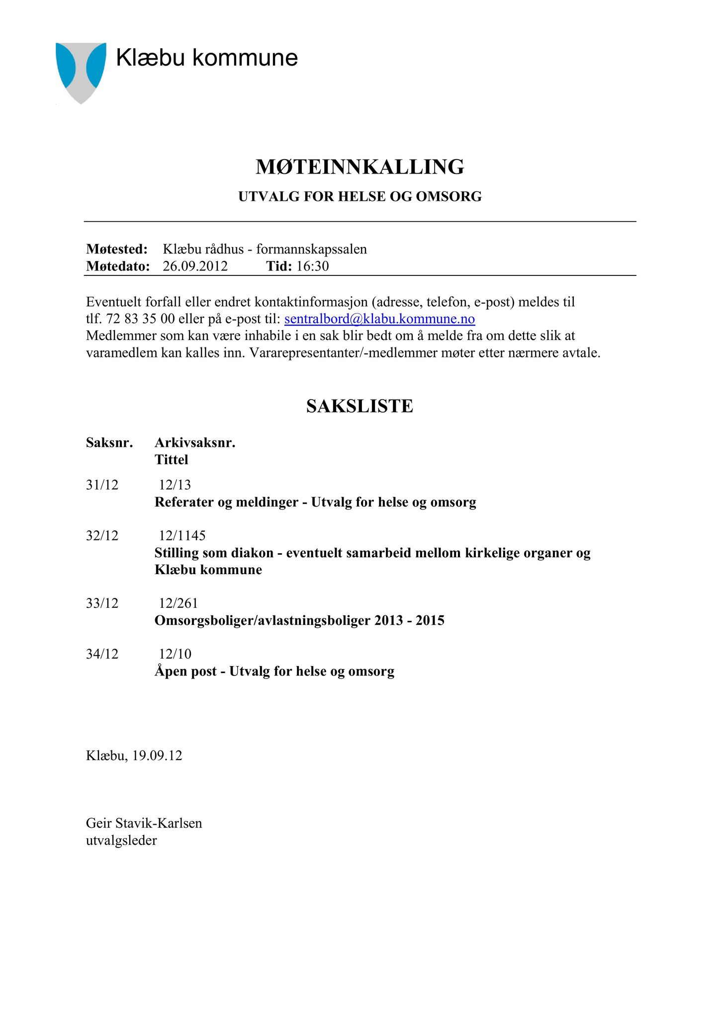 Klæbu Kommune, TRKO/KK/05-UOm/L003: Utvalg for omsorg - Møtedokumenter, 2012, p. 427