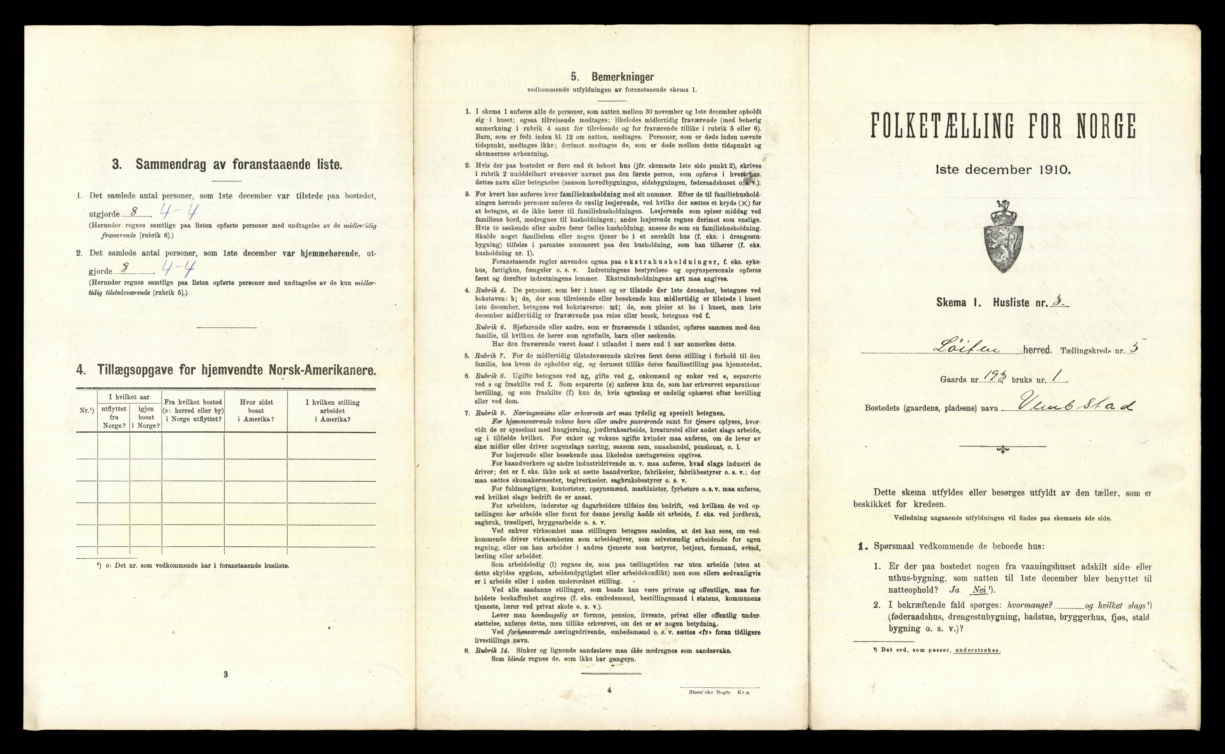 RA, 1910 census for Løten, 1910, p. 1554