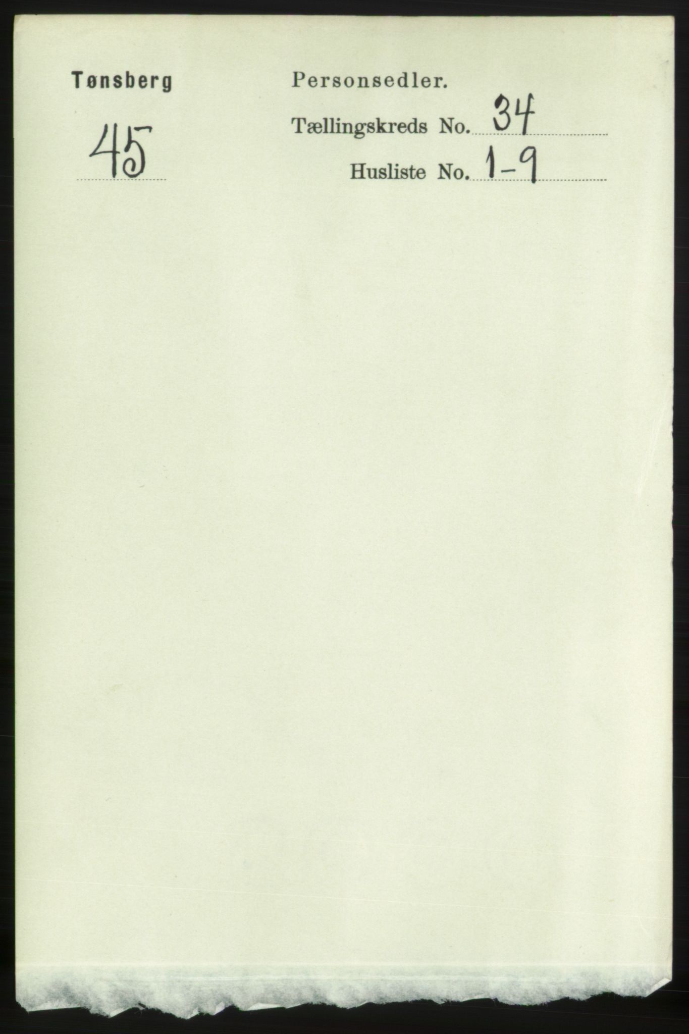 RA, 1891 census for 0705 Tønsberg, 1891, p. 7660