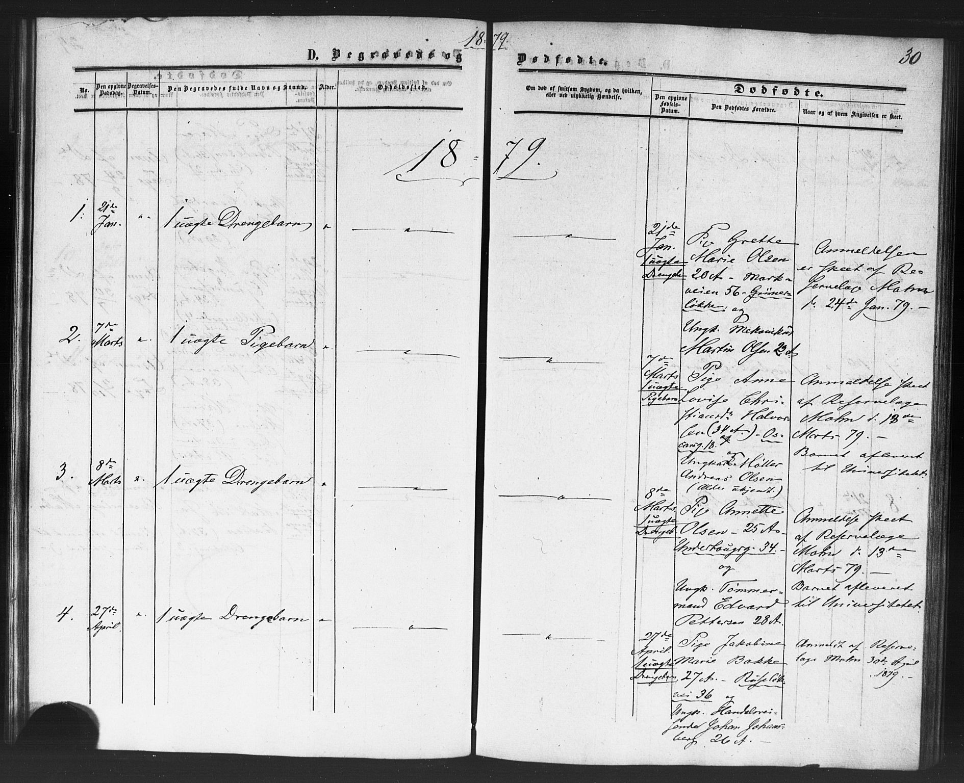 Rikshospitalet prestekontor Kirkebøker, SAO/A-10309b/F/L0005: Parish register (official) no. 5, 1859-1887, p. 30