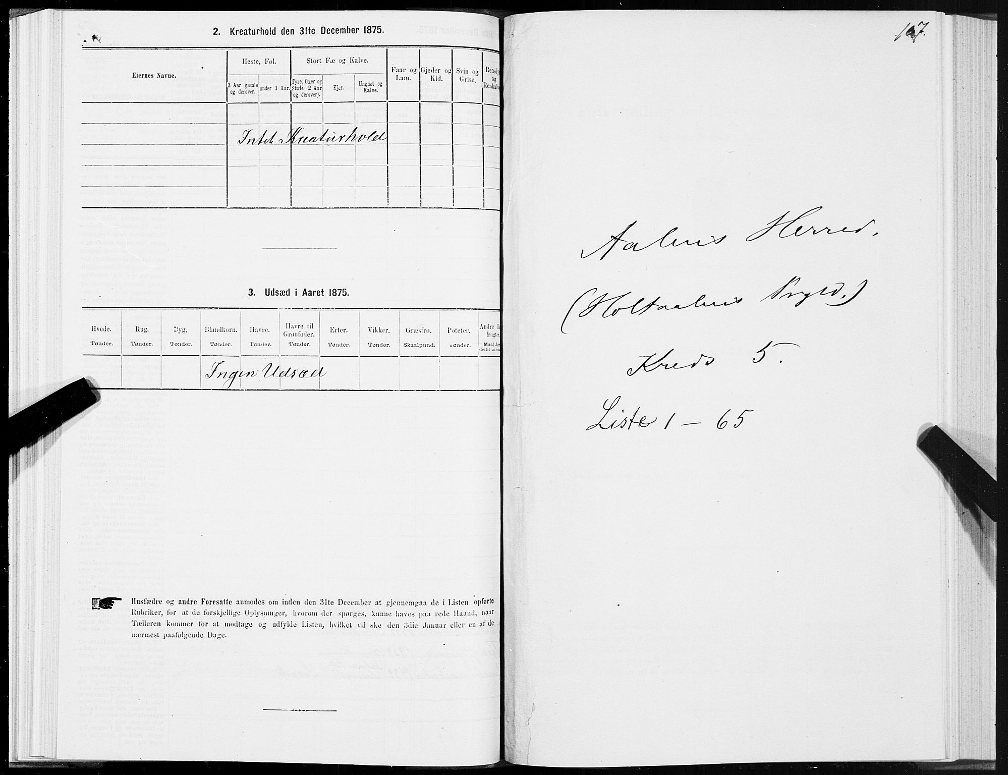 SAT, 1875 census for 1645P Haltdalen, 1875, p. 5107