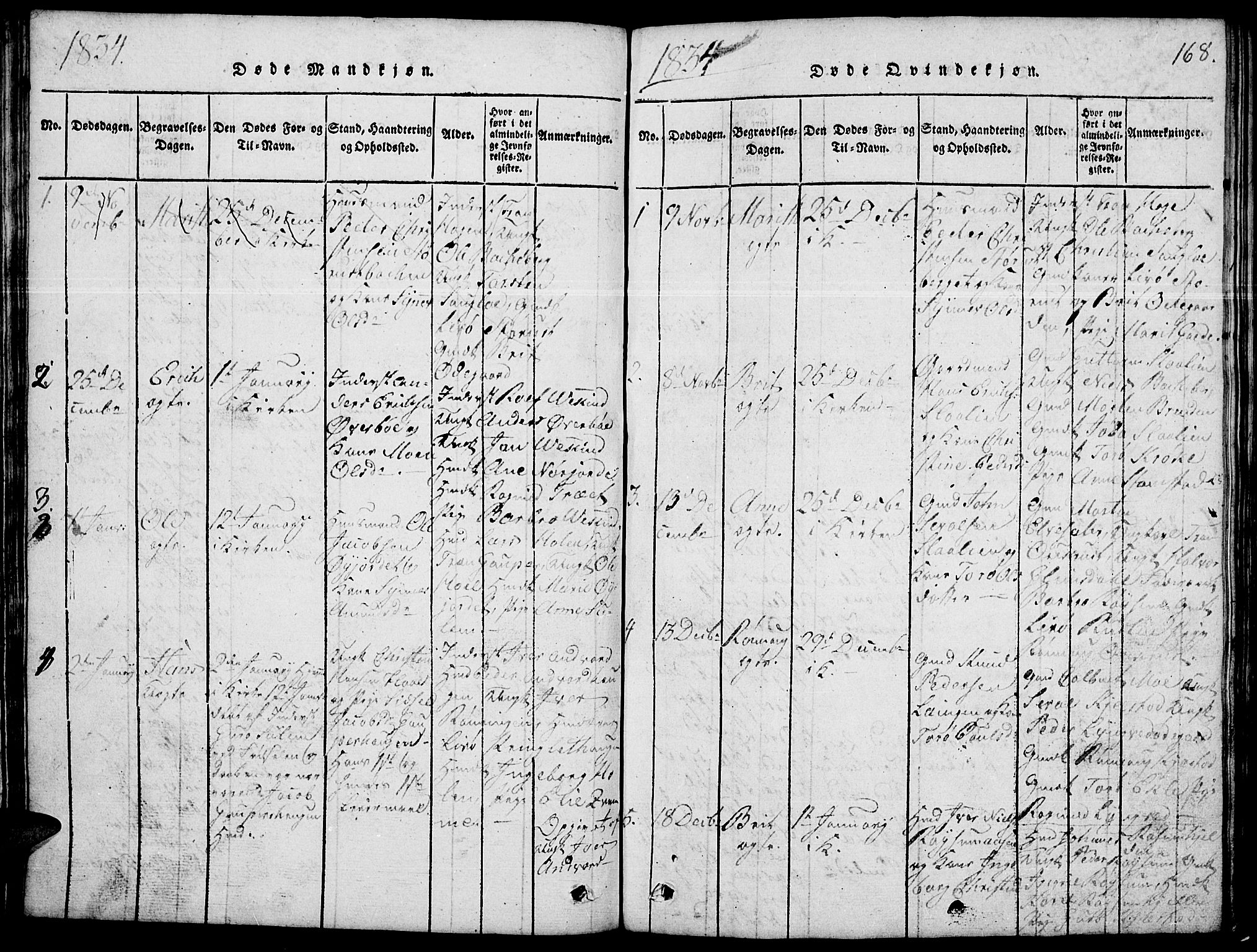 Lom prestekontor, SAH/PREST-070/L/L0001: Parish register (copy) no. 1, 1815-1836, p. 168