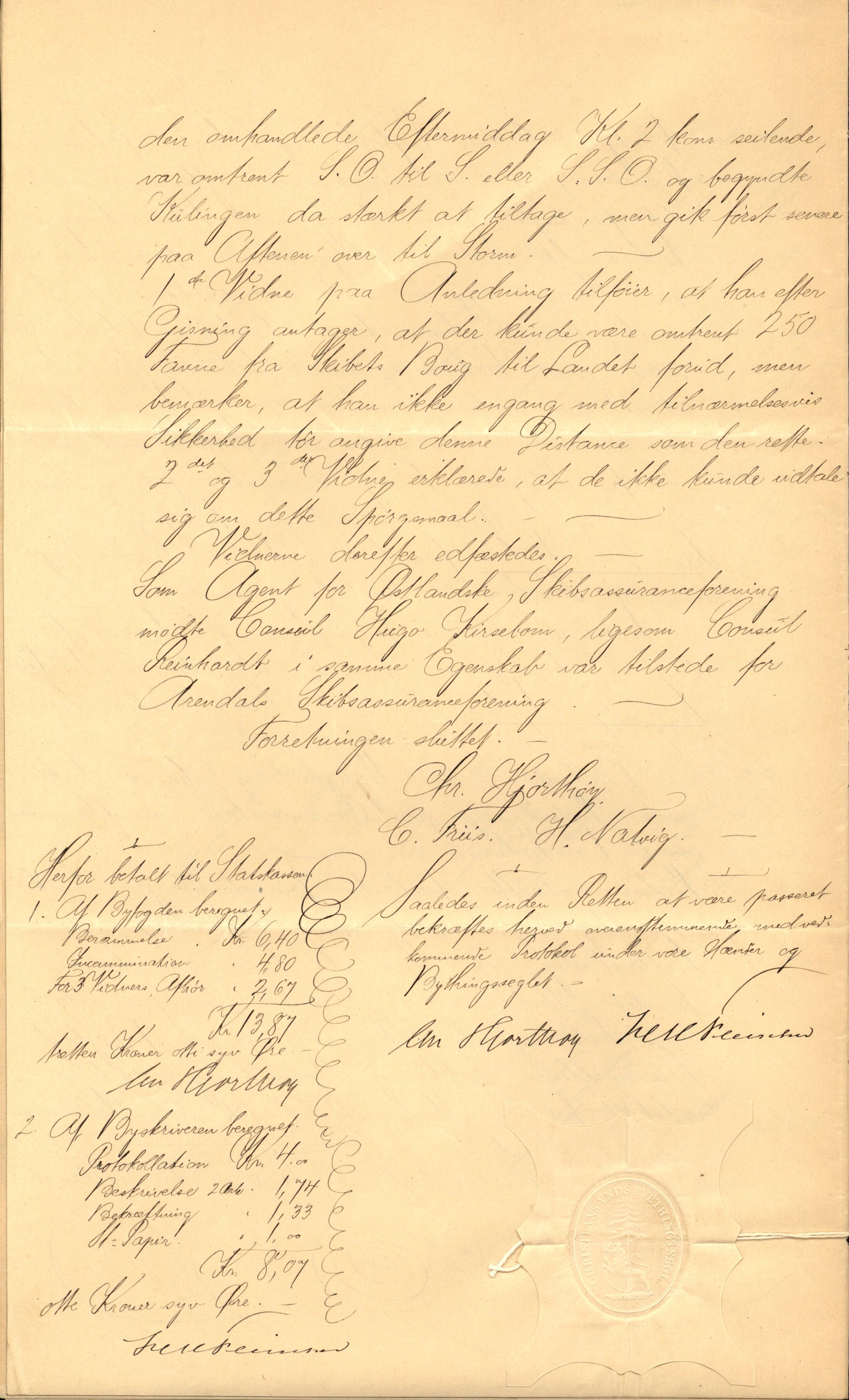 Pa 63 - Østlandske skibsassuranceforening, VEMU/A-1079/G/Ga/L0019/0001: Havaridokumenter / Telanak, Telefon, Ternen, Sir John Lawrence, Benguela, 1886, p. 7