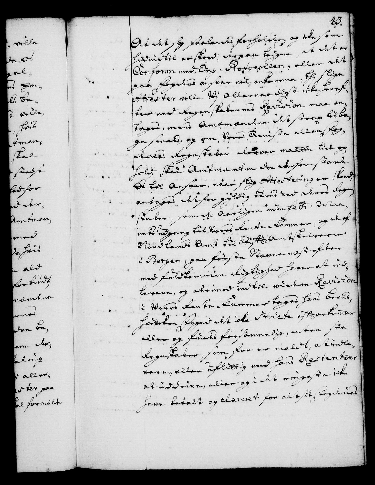 Rentekammeret, Kammerkanselliet, RA/EA-3111/G/Gg/Gga/L0001: Norsk ekspedisjonsprotokoll med register (merket RK 53.1), 1720-1723, p. 43