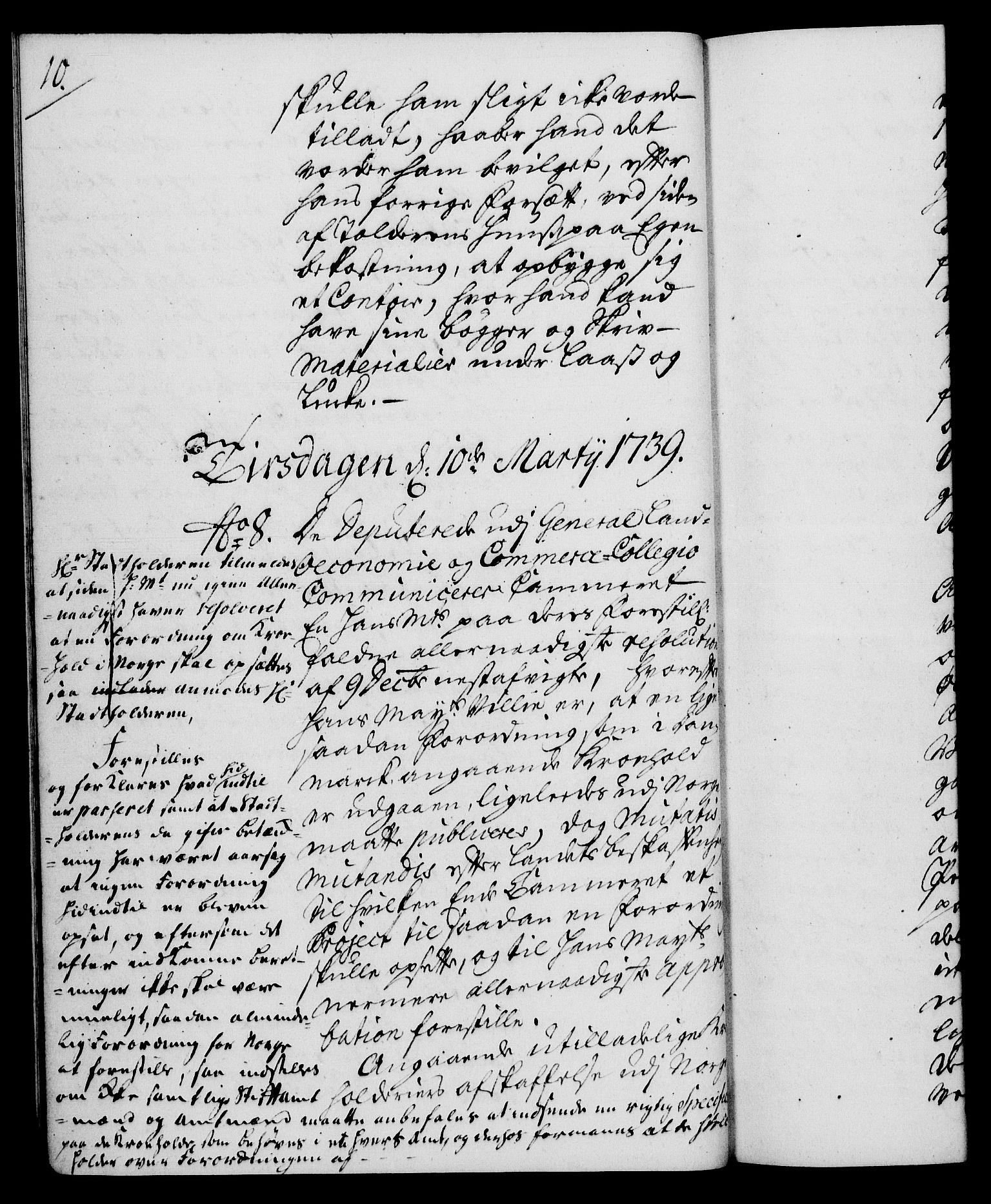 Rentekammeret, Kammerkanselliet, RA/EA-3111/G/Gh/Gha/L0021: Norsk ekstraktmemorialprotokoll (merket RK 53.66), 1739, p. 10