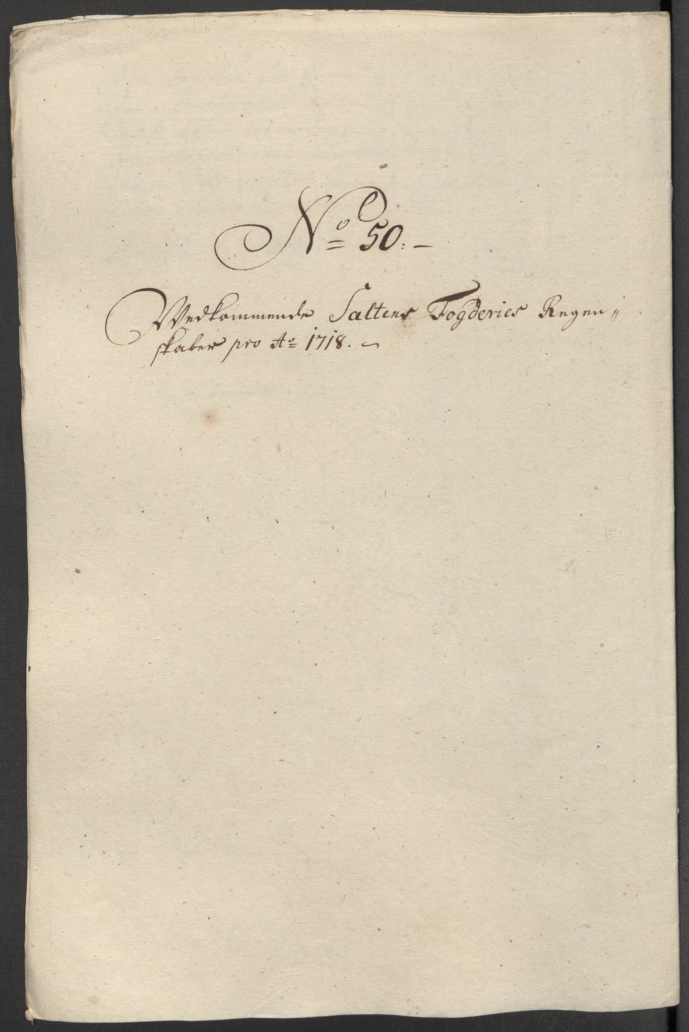 Rentekammeret inntil 1814, Reviderte regnskaper, Fogderegnskap, AV/RA-EA-4092/R66/L4588: Fogderegnskap Salten, 1718, p. 342