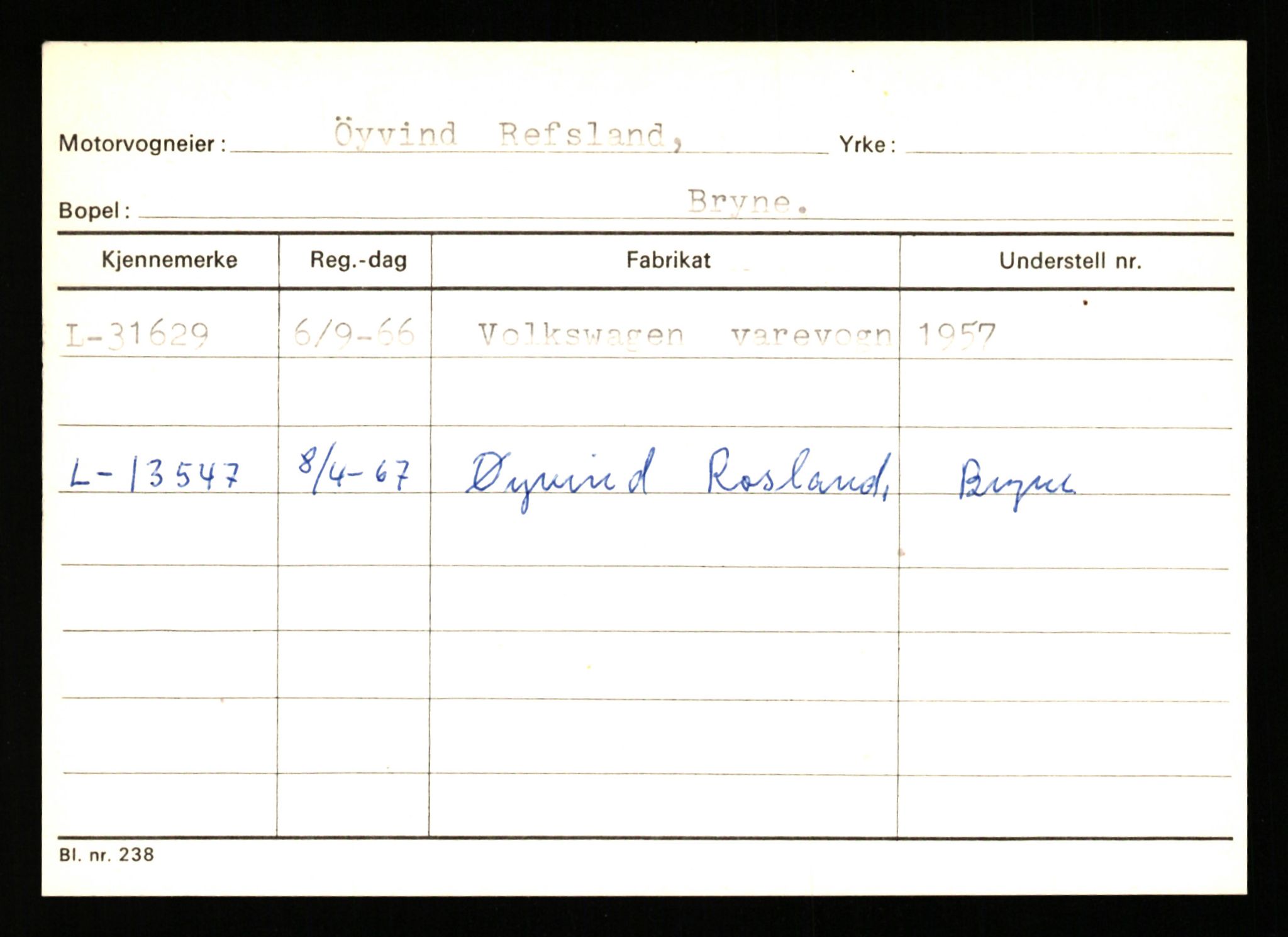 Stavanger trafikkstasjon, AV/SAST-A-101942/0/G/L0005: Registreringsnummer: 23000 - 34245, 1930-1971, p. 2644