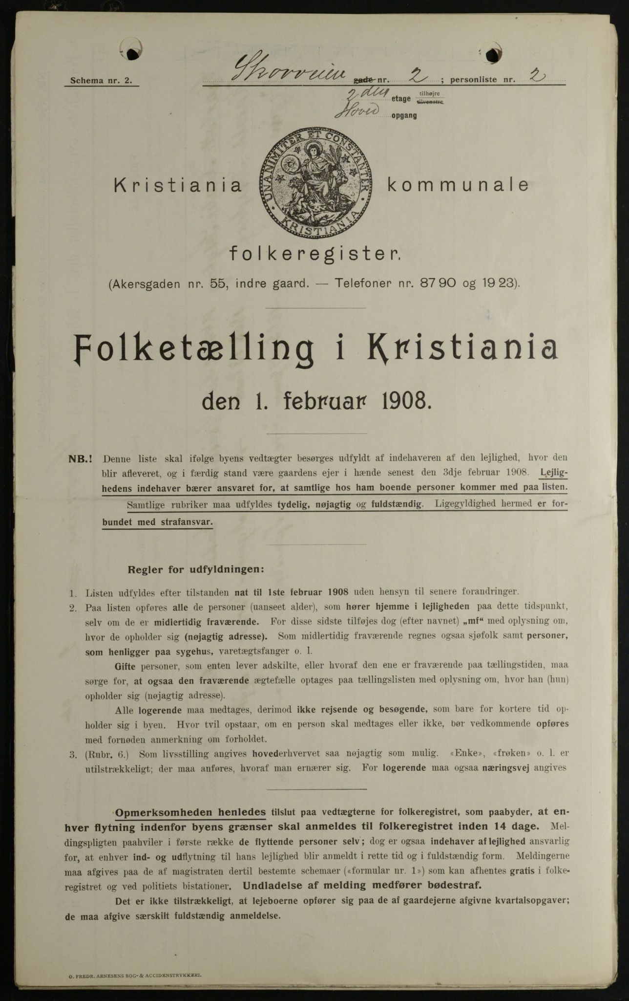 OBA, Municipal Census 1908 for Kristiania, 1908, p. 86768