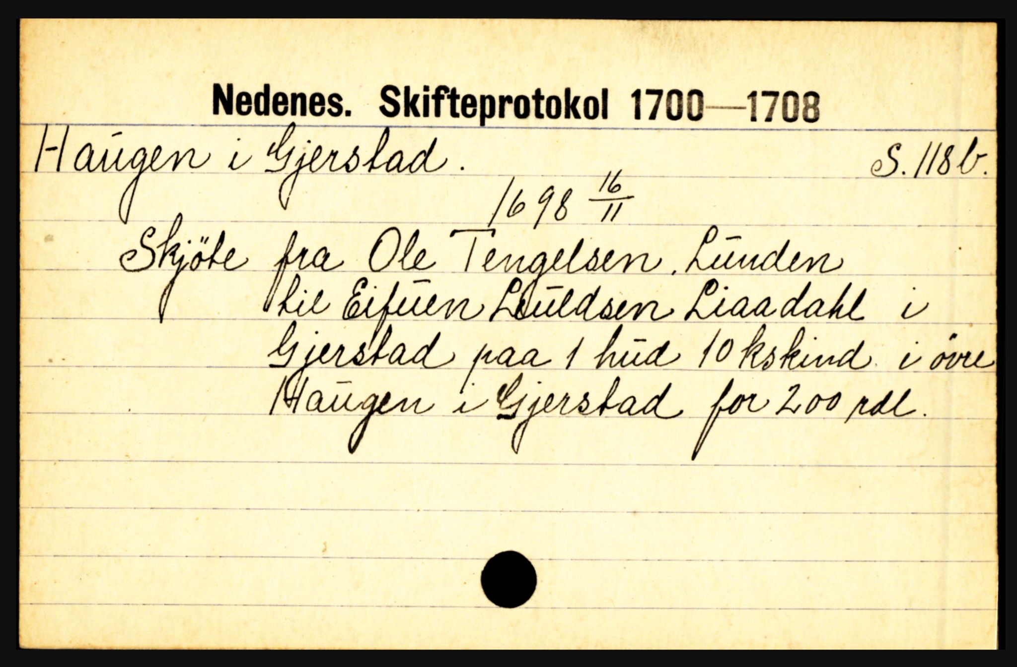 Nedenes sorenskriveri før 1824, AV/SAK-1221-0007/H, p. 11123