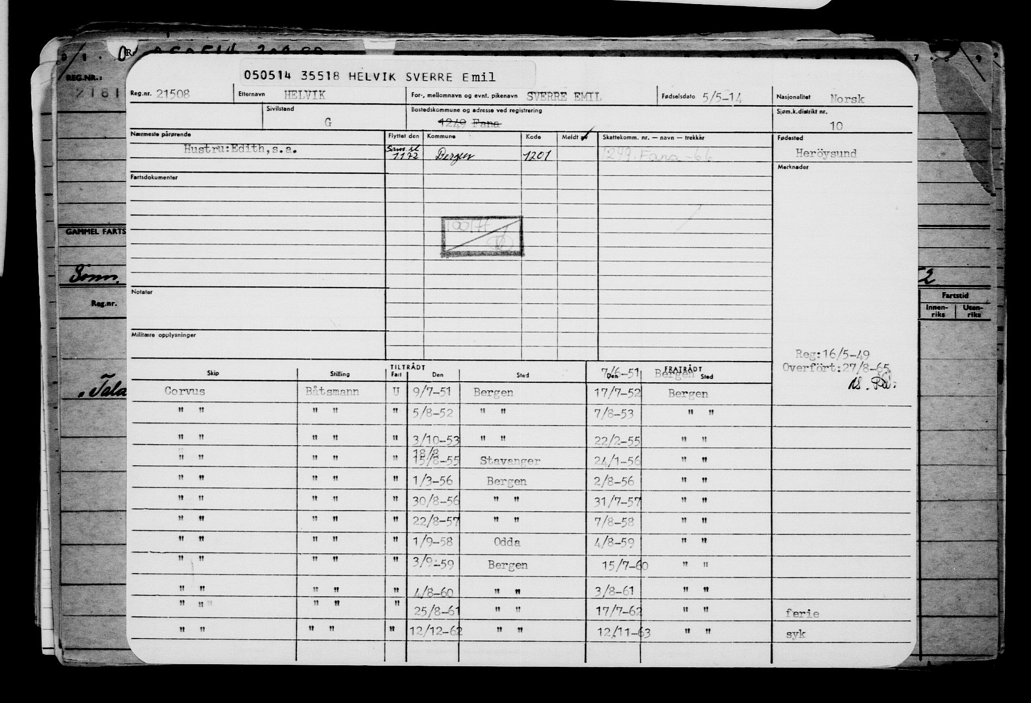 Direktoratet for sjømenn, AV/RA-S-3545/G/Gb/L0120: Hovedkort, 1914, p. 460