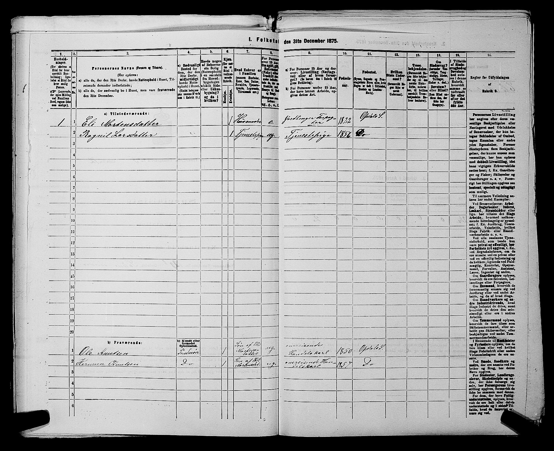 SAKO, 1875 census for 0633P Nore, 1875, p. 644