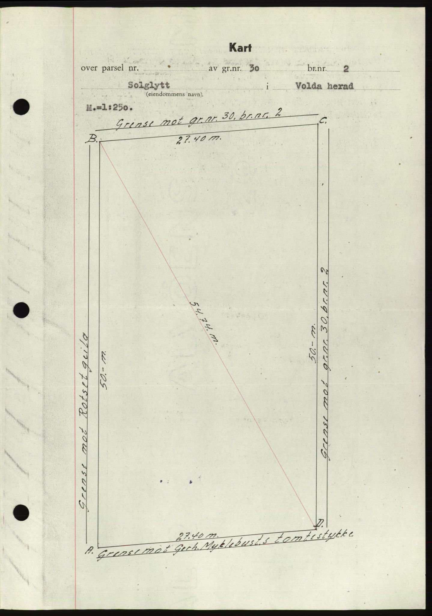 Søre Sunnmøre sorenskriveri, AV/SAT-A-4122/1/2/2C/L0078: Mortgage book no. 4A, 1946-1946, Diary no: : 840/1946