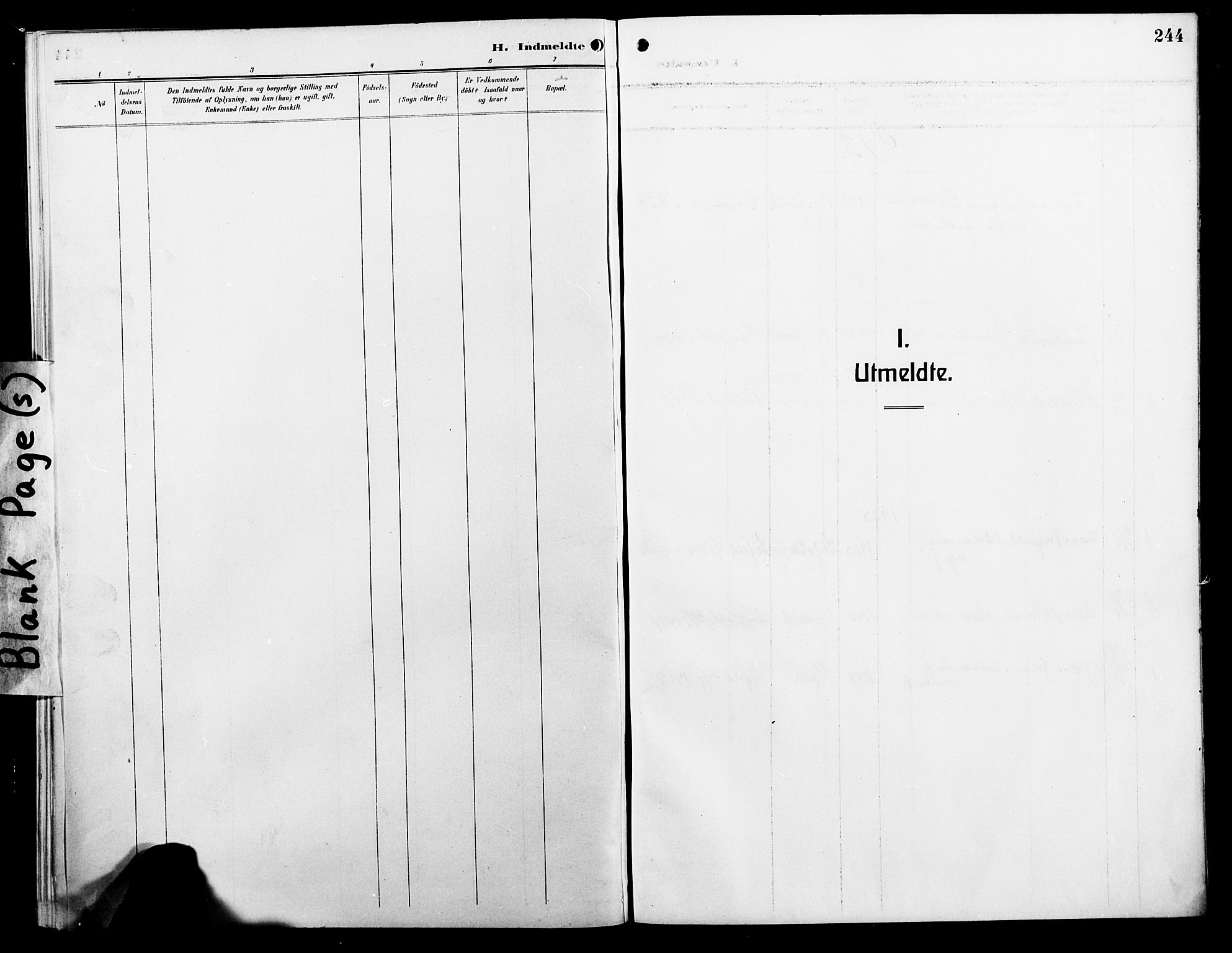 Ministerialprotokoller, klokkerbøker og fødselsregistre - Nordland, AV/SAT-A-1459/854/L0787: Parish register (copy) no. 854C03, 1913-1926, p. 244