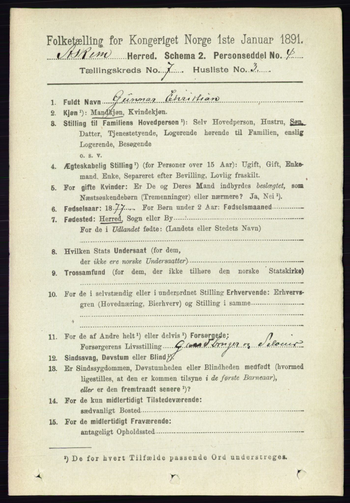 RA, 1891 census for 0124 Askim, 1891, p. 1027