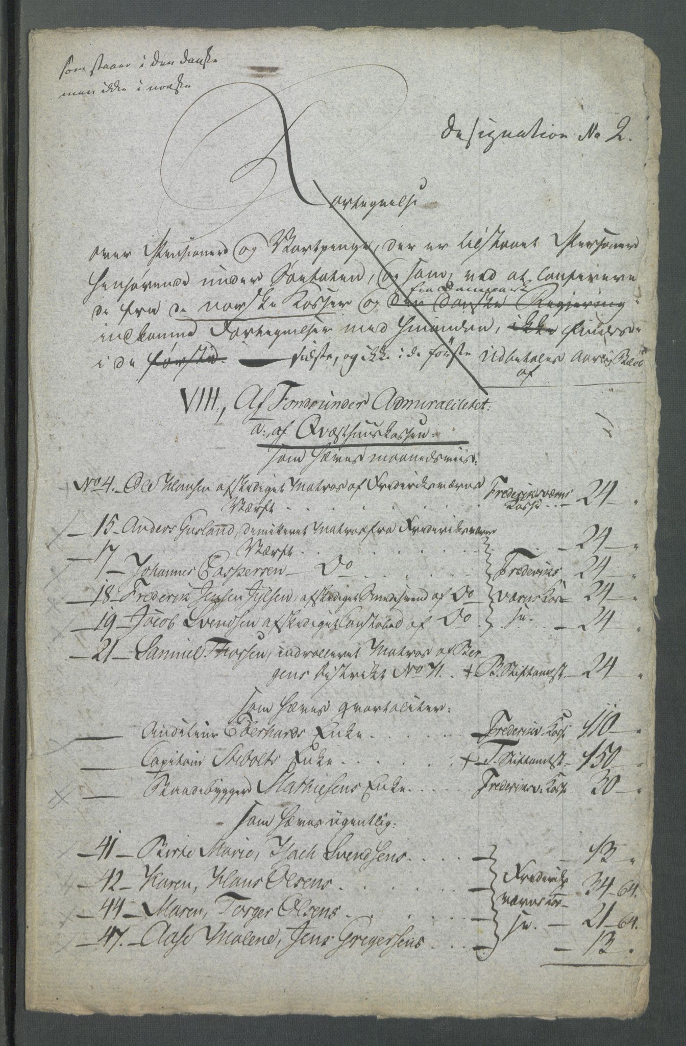 Departementene i 1814, RA/S-3899/Fa/L0027: Bokholderkontoret - "En del fortegnelser fra 1814 over pensjoner og vartpenge", 1814, p. 94