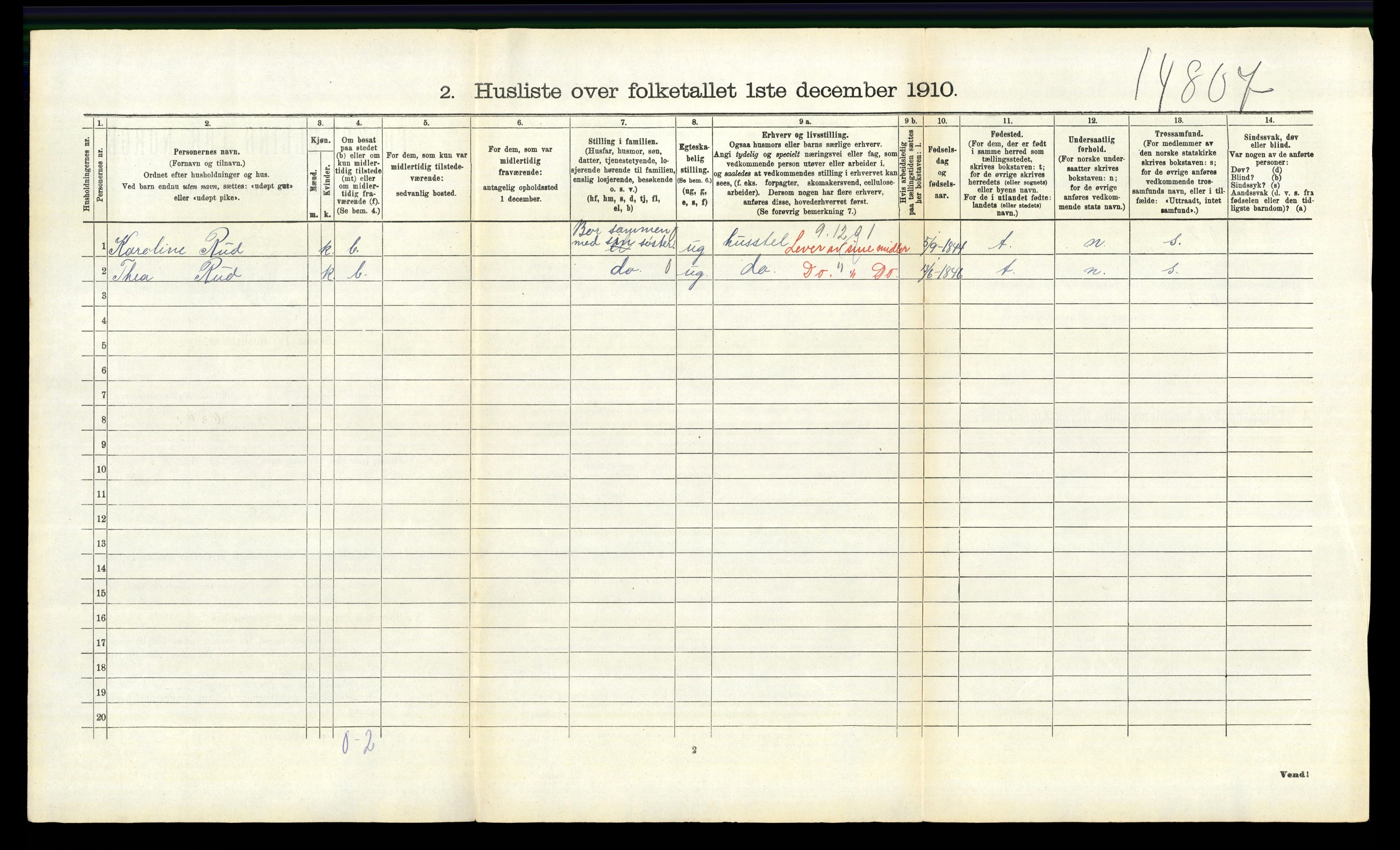 RA, 1910 census for Spydeberg, 1910, p. 222