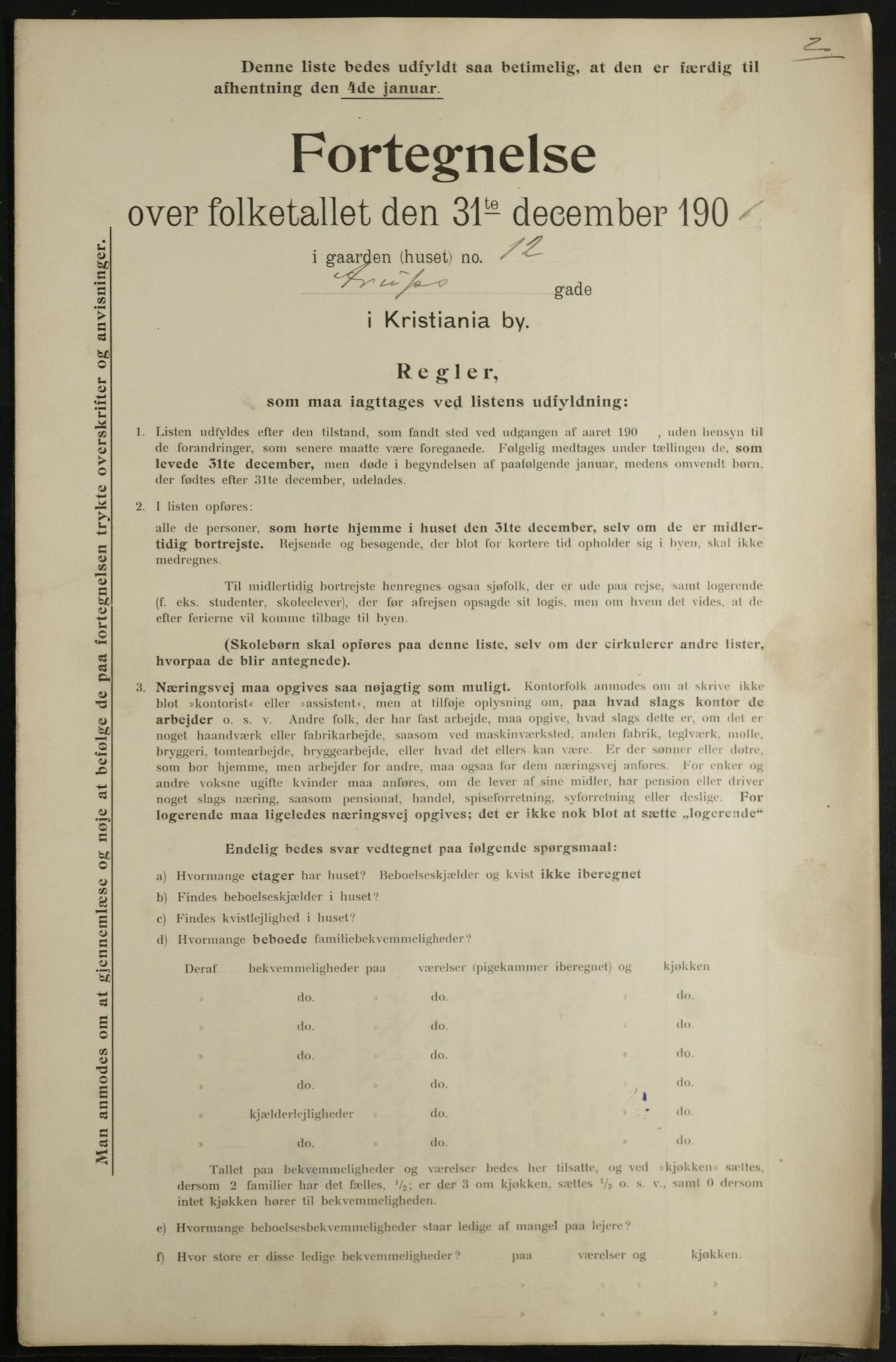 OBA, Municipal Census 1901 for Kristiania, 1901, p. 446