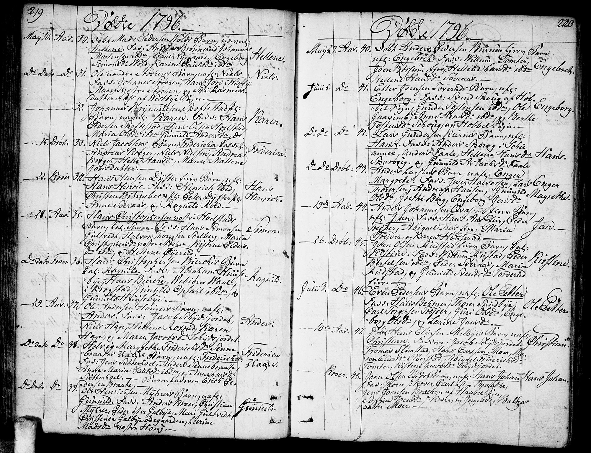 Ås prestekontor Kirkebøker, SAO/A-10894/F/Fa/L0002: Parish register (official) no. I 2, 1778-1813, p. 219-220