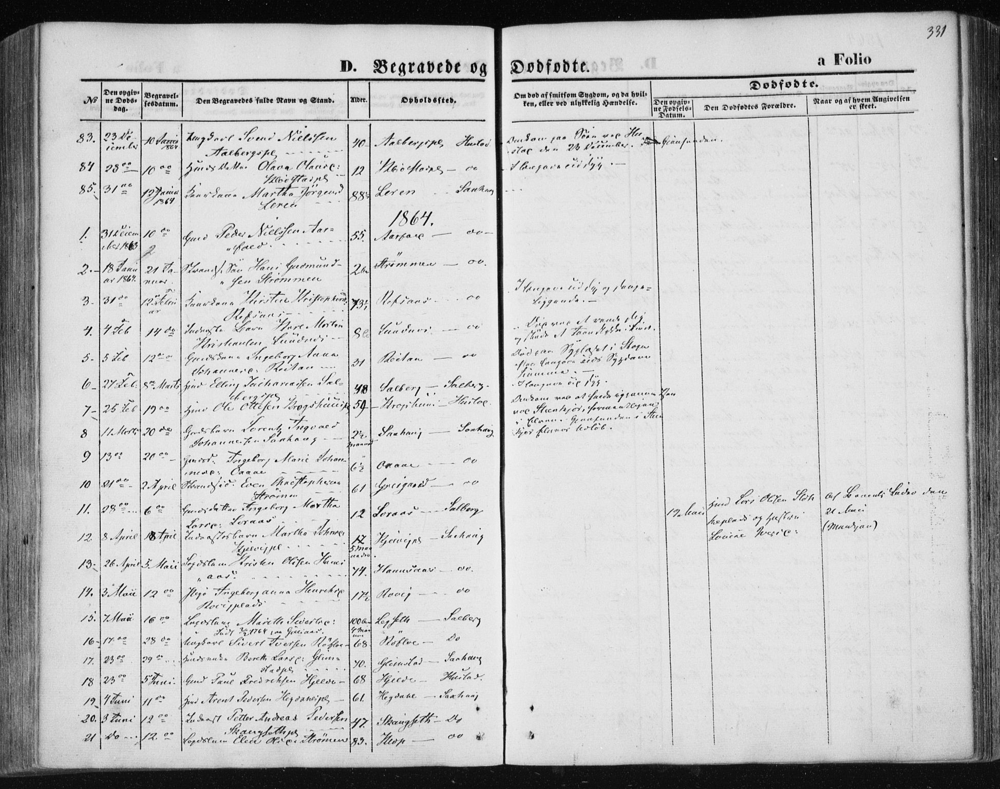 Ministerialprotokoller, klokkerbøker og fødselsregistre - Nord-Trøndelag, SAT/A-1458/730/L0283: Parish register (official) no. 730A08, 1855-1865, p. 331