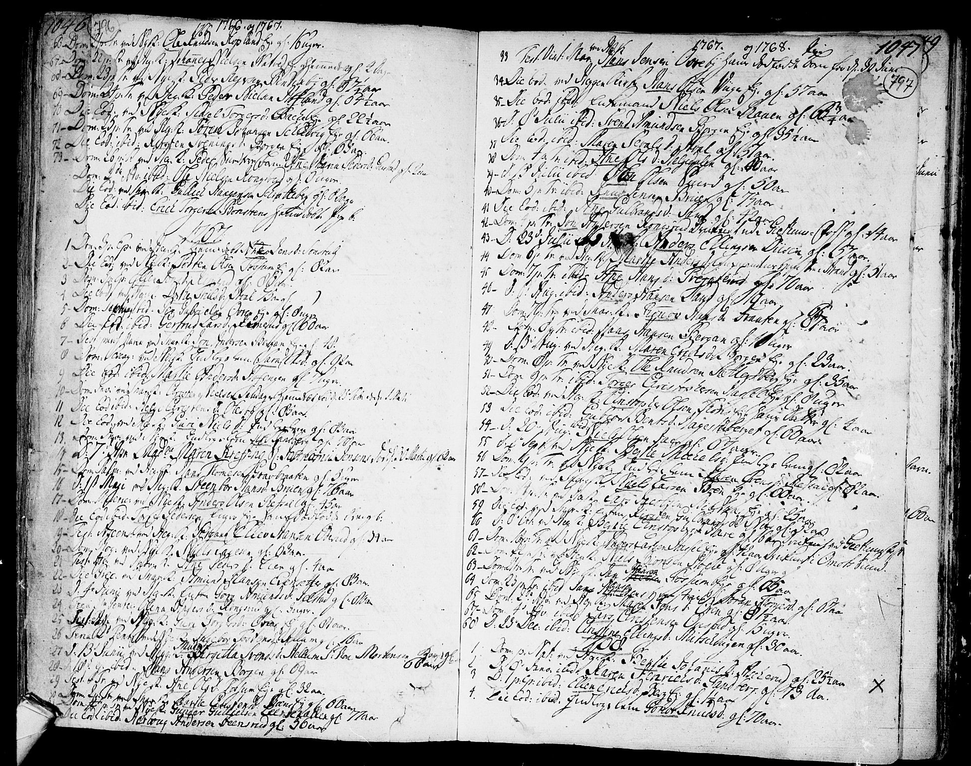 Modum kirkebøker, AV/SAKO-A-234/F/Fa/L0002: Parish register (official) no. 2, 1741-1782, p. 796-797