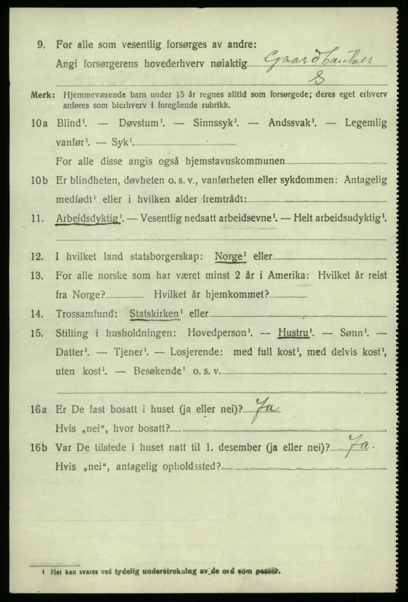 SAB, 1920 census for Kyrkjebø, 1920, p. 3466