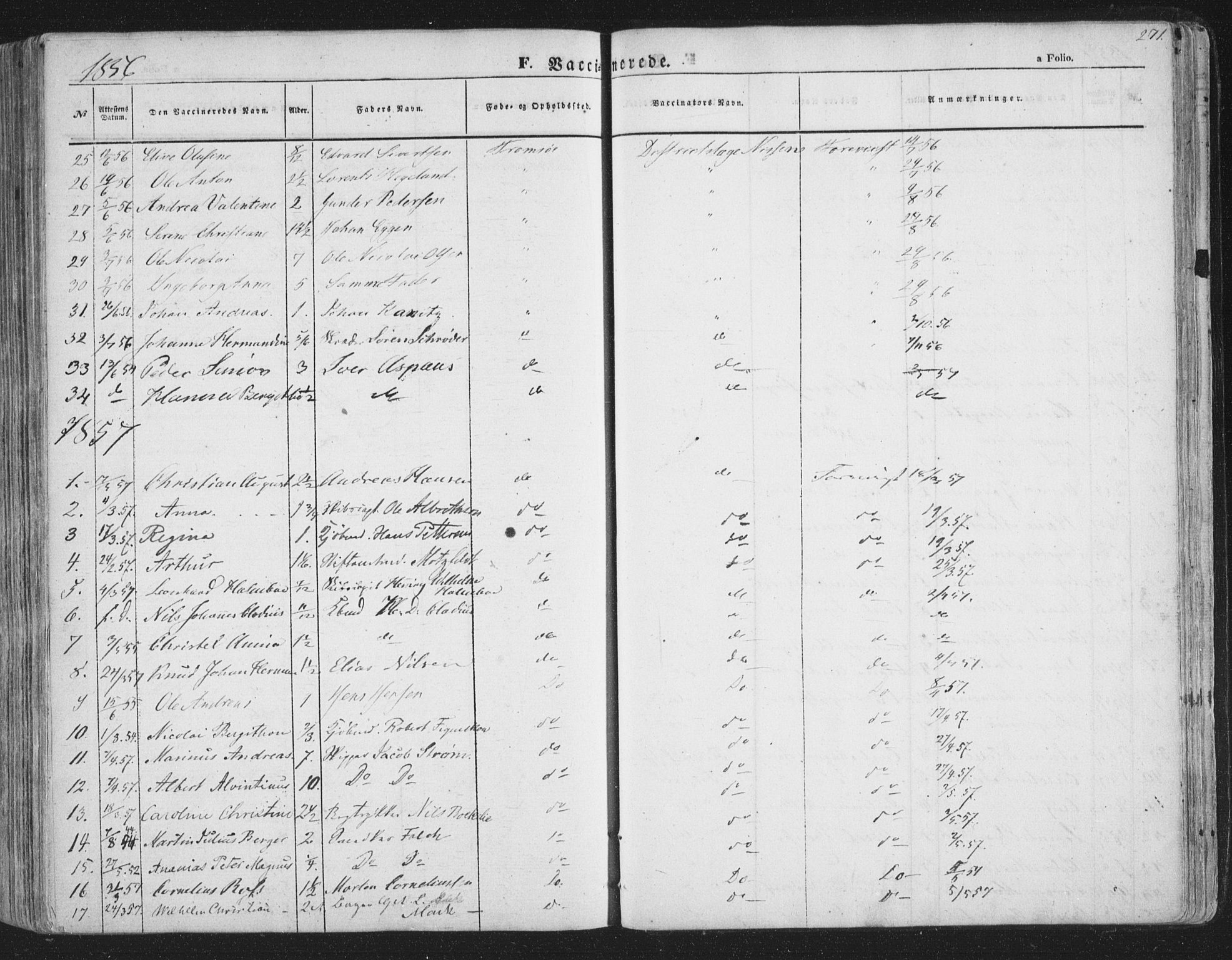 Tromsø sokneprestkontor/stiftsprosti/domprosti, SATØ/S-1343/G/Ga/L0011kirke: Parish register (official) no. 11, 1856-1865, p. 271