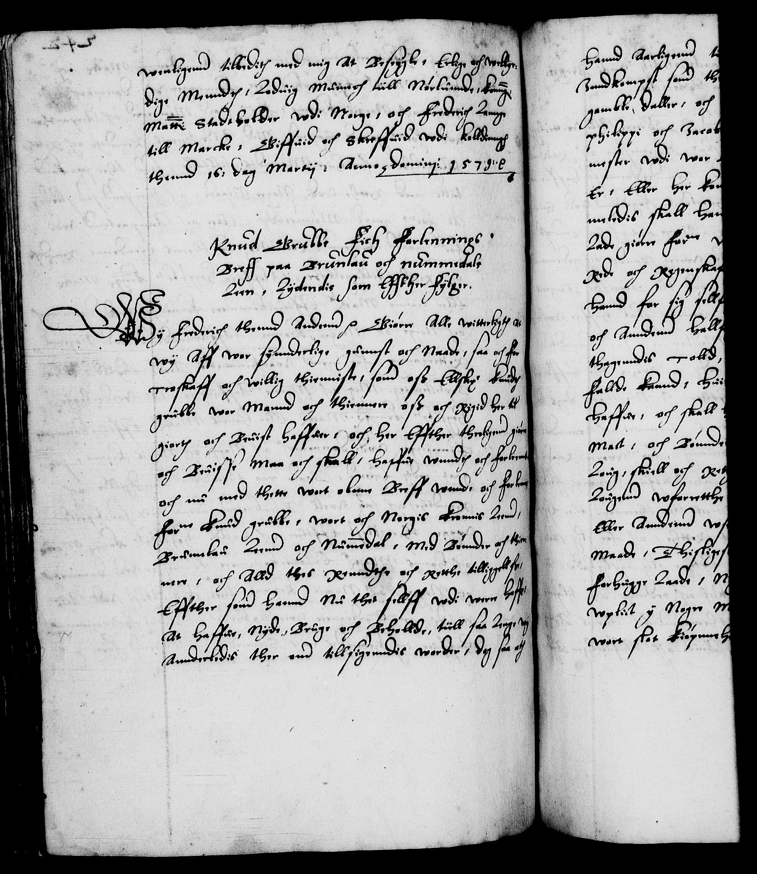 Danske Kanselli 1572-1799, RA/EA-3023/F/Fc/Fca/Fcaa/L0001: Norske registre (mikrofilm), 1572-1588, p. 242b