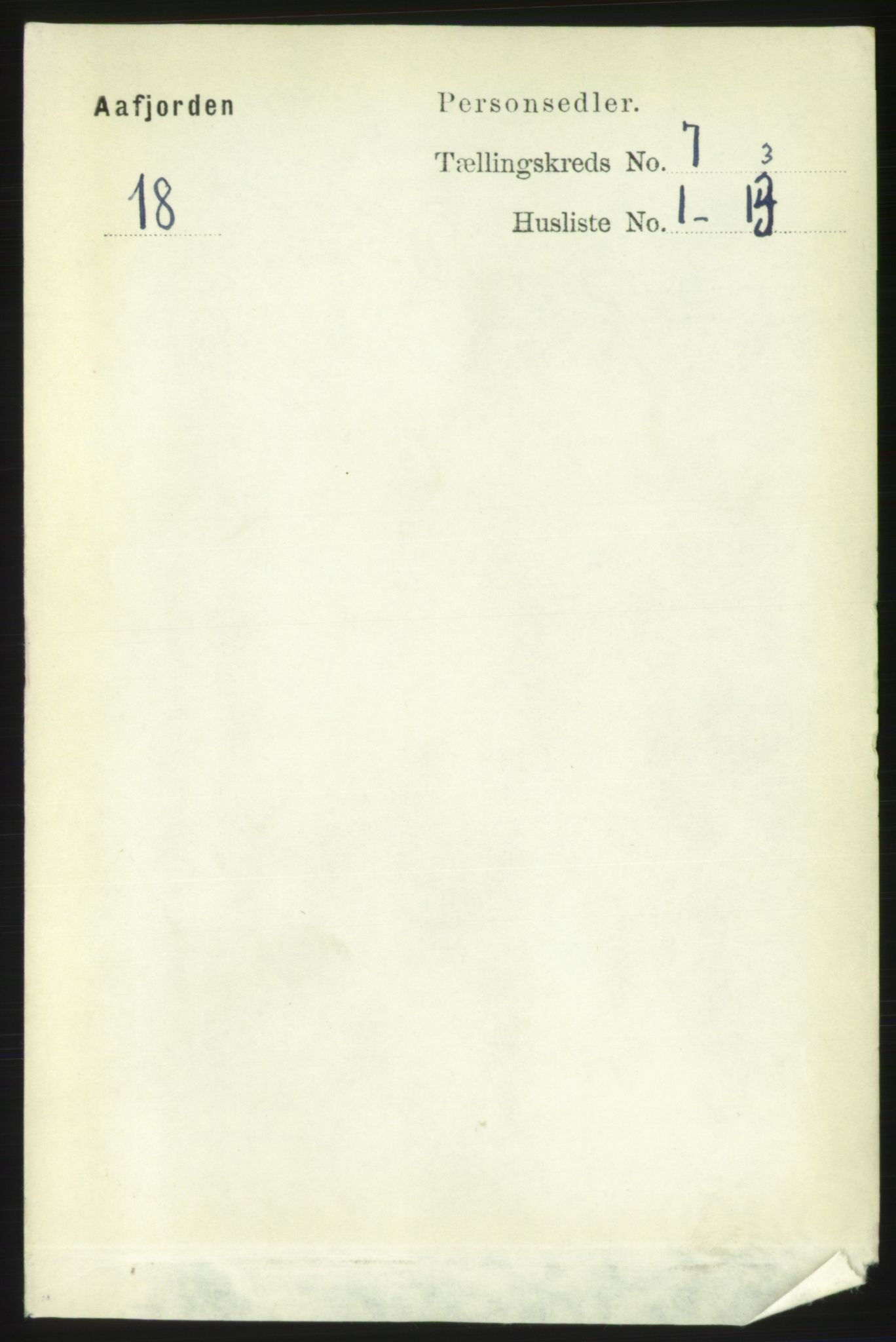 RA, 1891 census for 1630 Åfjord, 1891, p. 1705